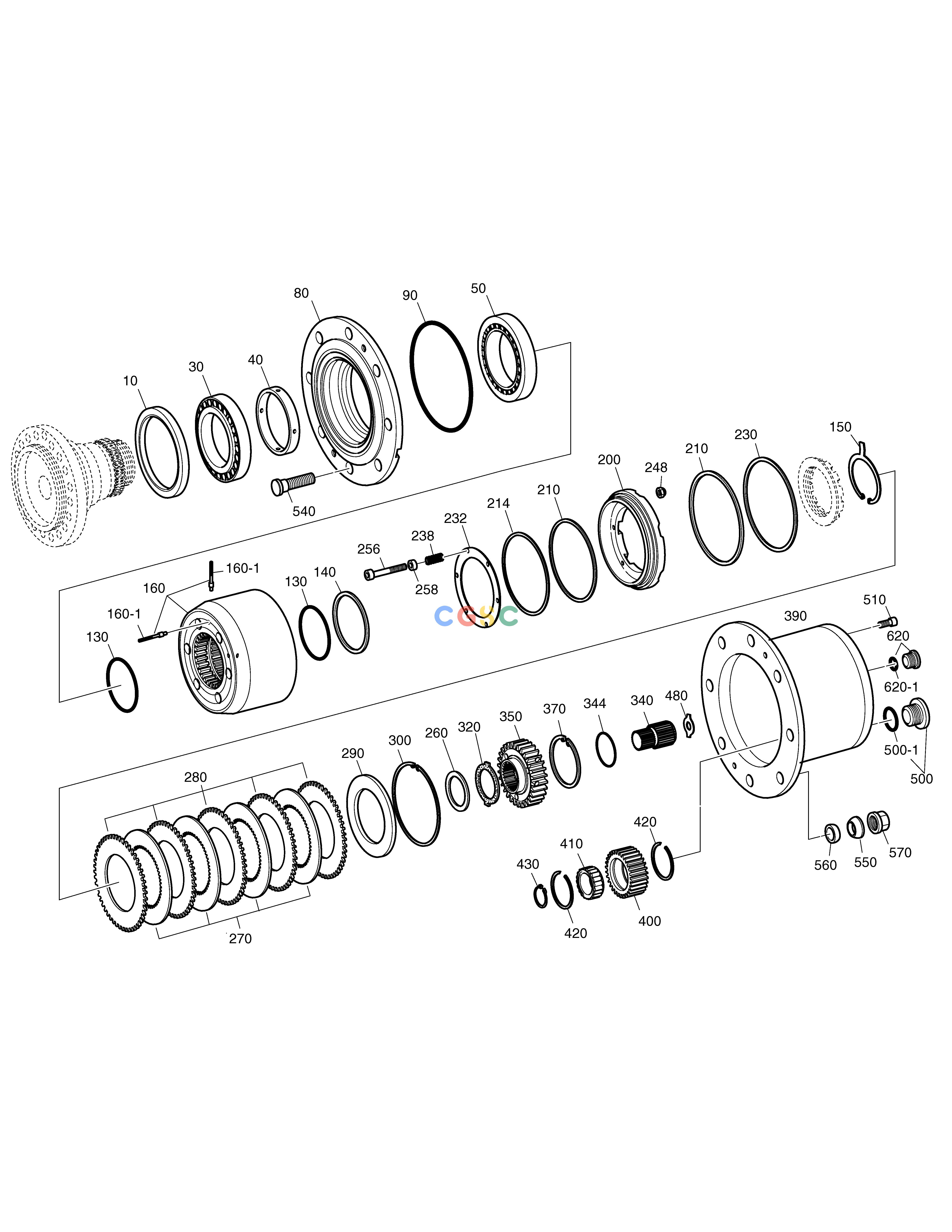 斗山零件查询HUB-REAR AXLE SOLAR 130W-V(2) Doosan parts catalog online