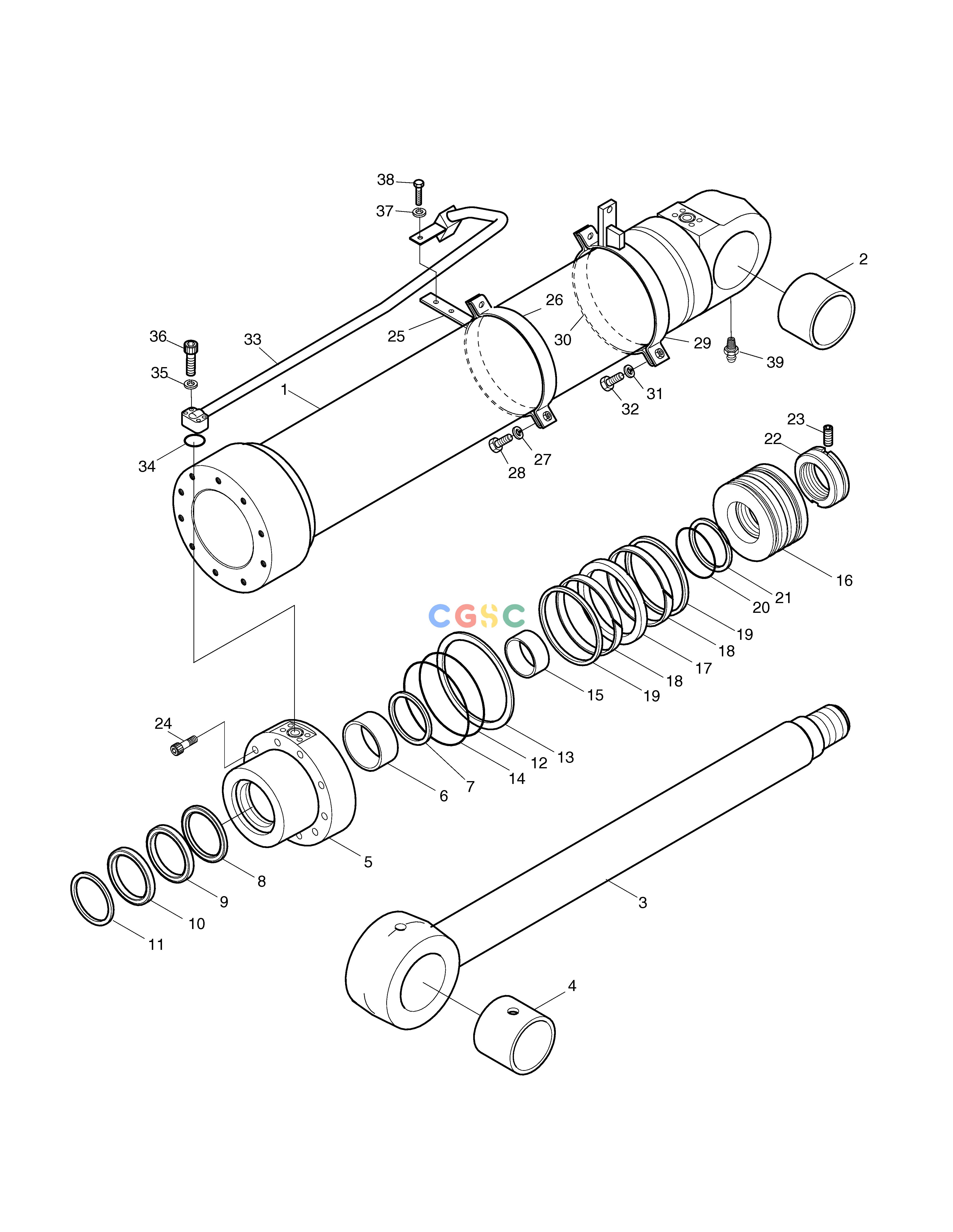 斗山零件查询BOOM CYL.(L.H)-BOOM 4.3m FOR LOCK VALVE SOLAR 130W-V(2) Doosan parts catalog online