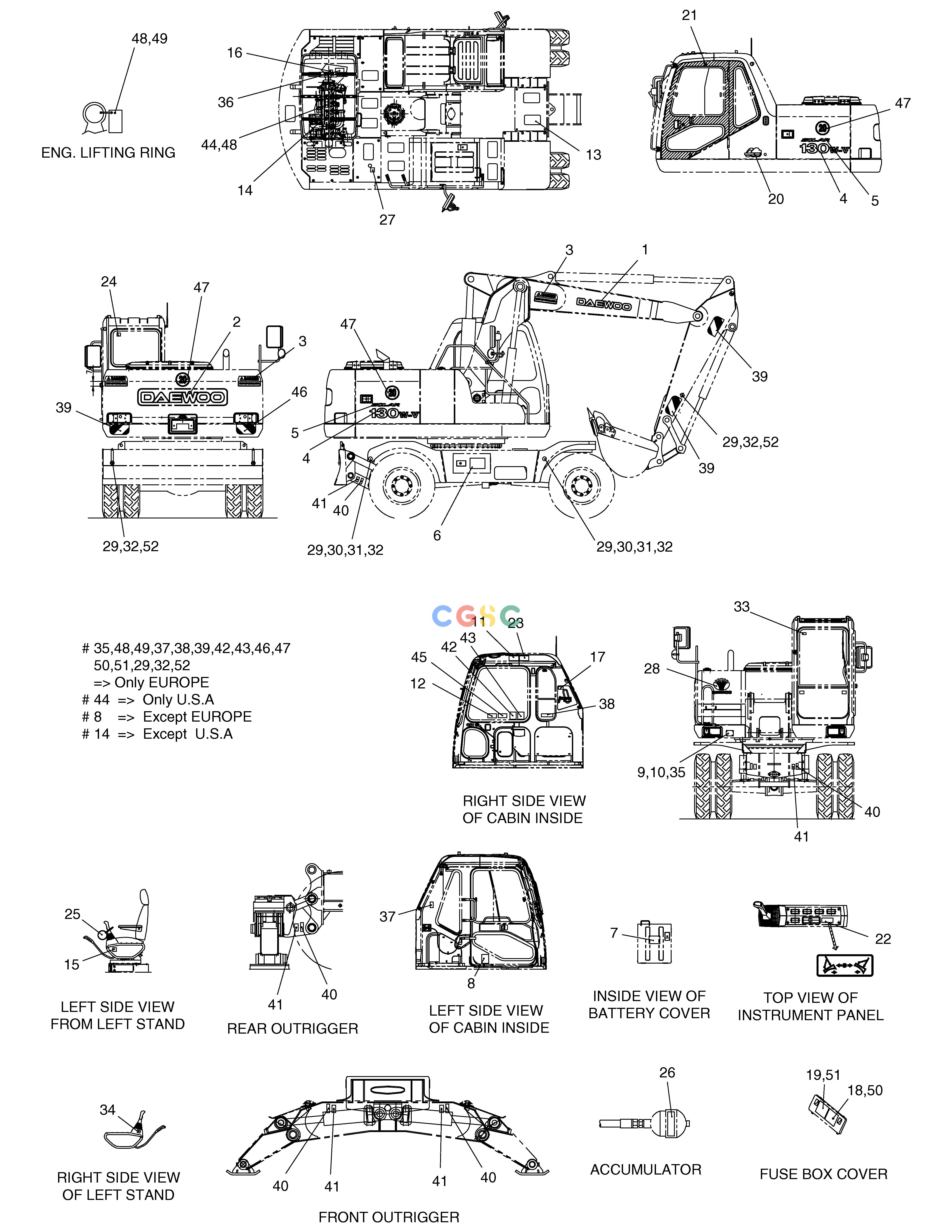 斗山零件查询NAME PLATE-ARTI. BOOM SOLAR 130W-V(2) Doosan parts catalog online