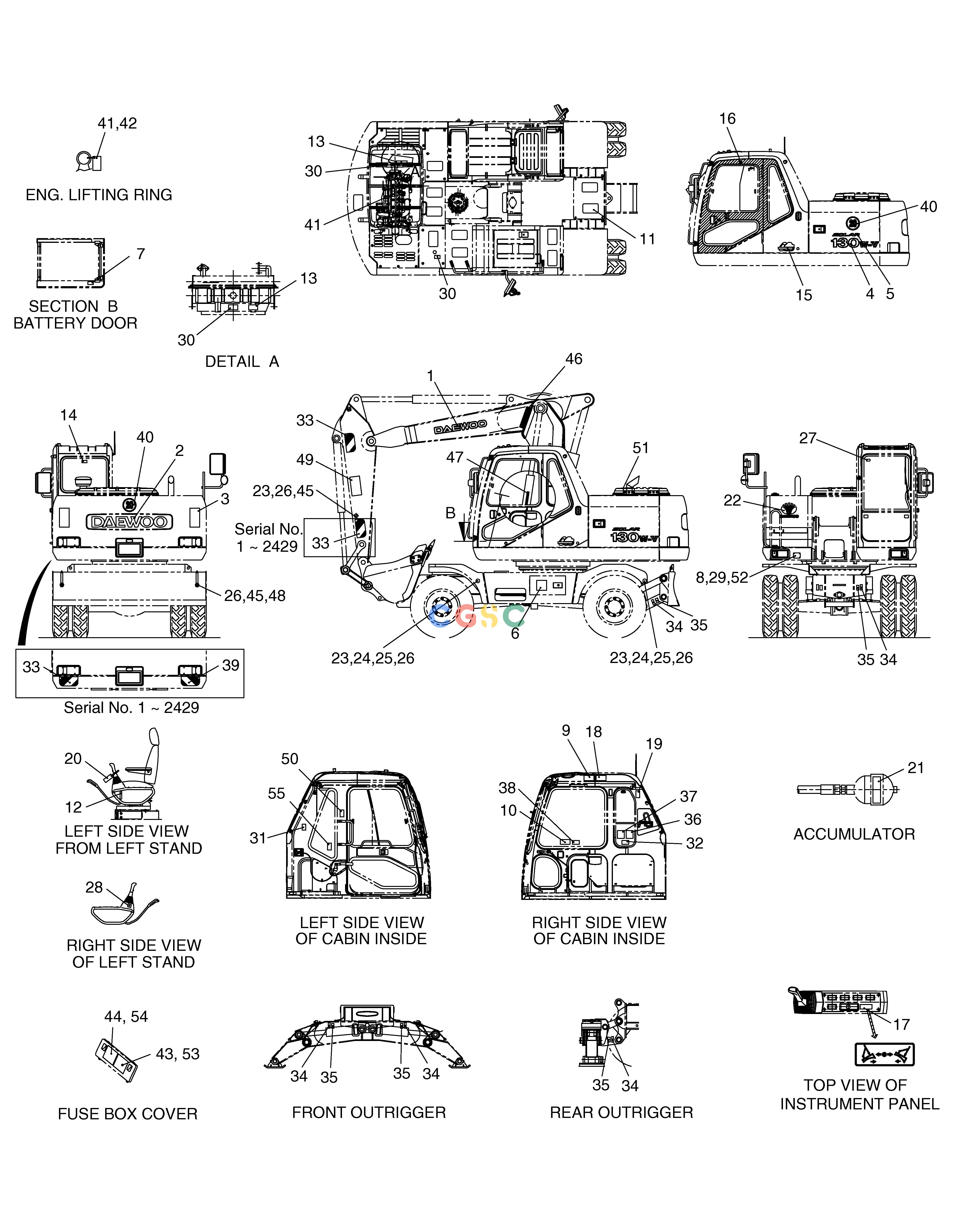 斗山零件查询NAME PLATE-GERMAN SOLAR 130W-V(2) Doosan parts catalog online