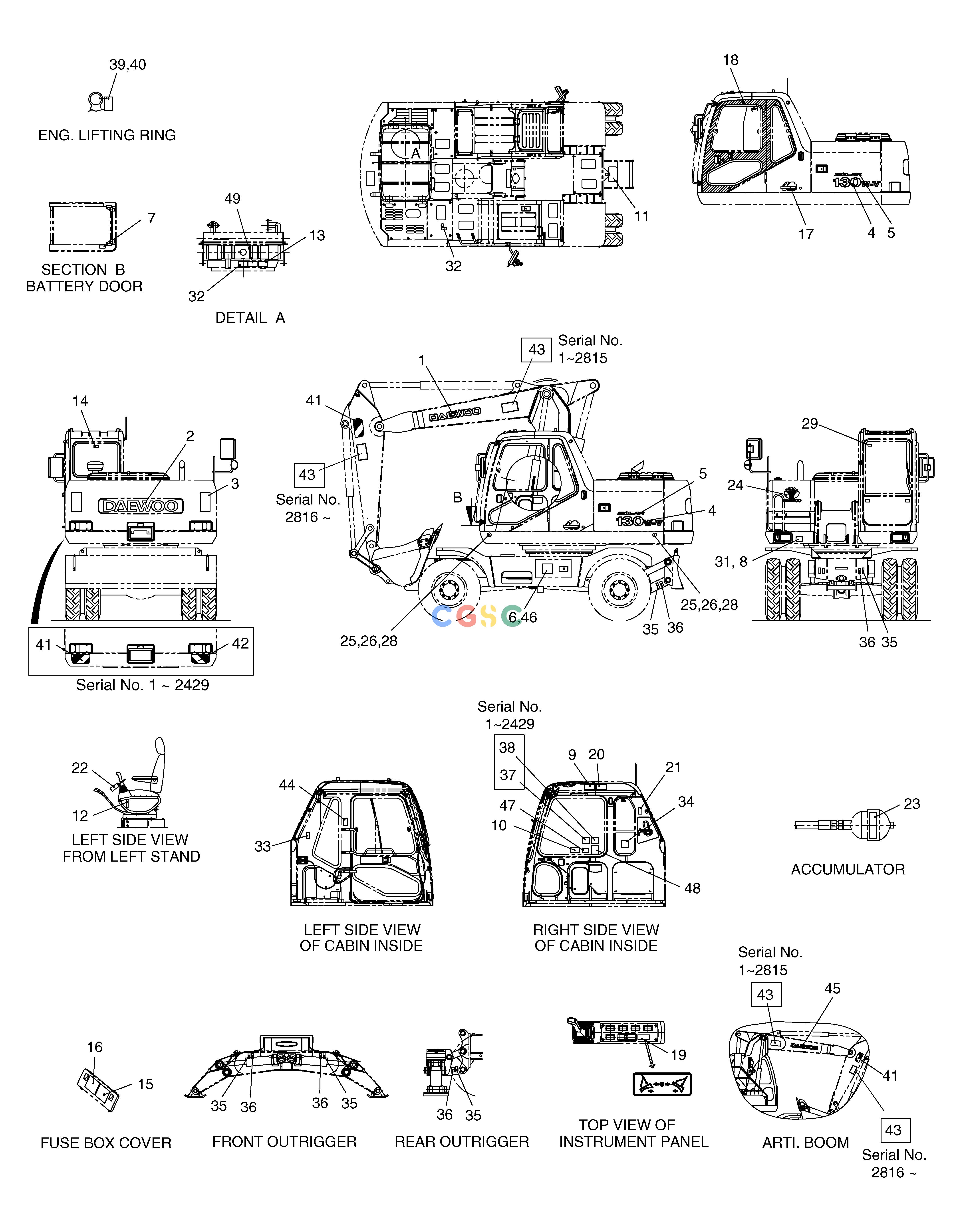 斗山零件查询NAME PLATE-EUROPE SOLAR 130W-V(2) Doosan parts catalog online