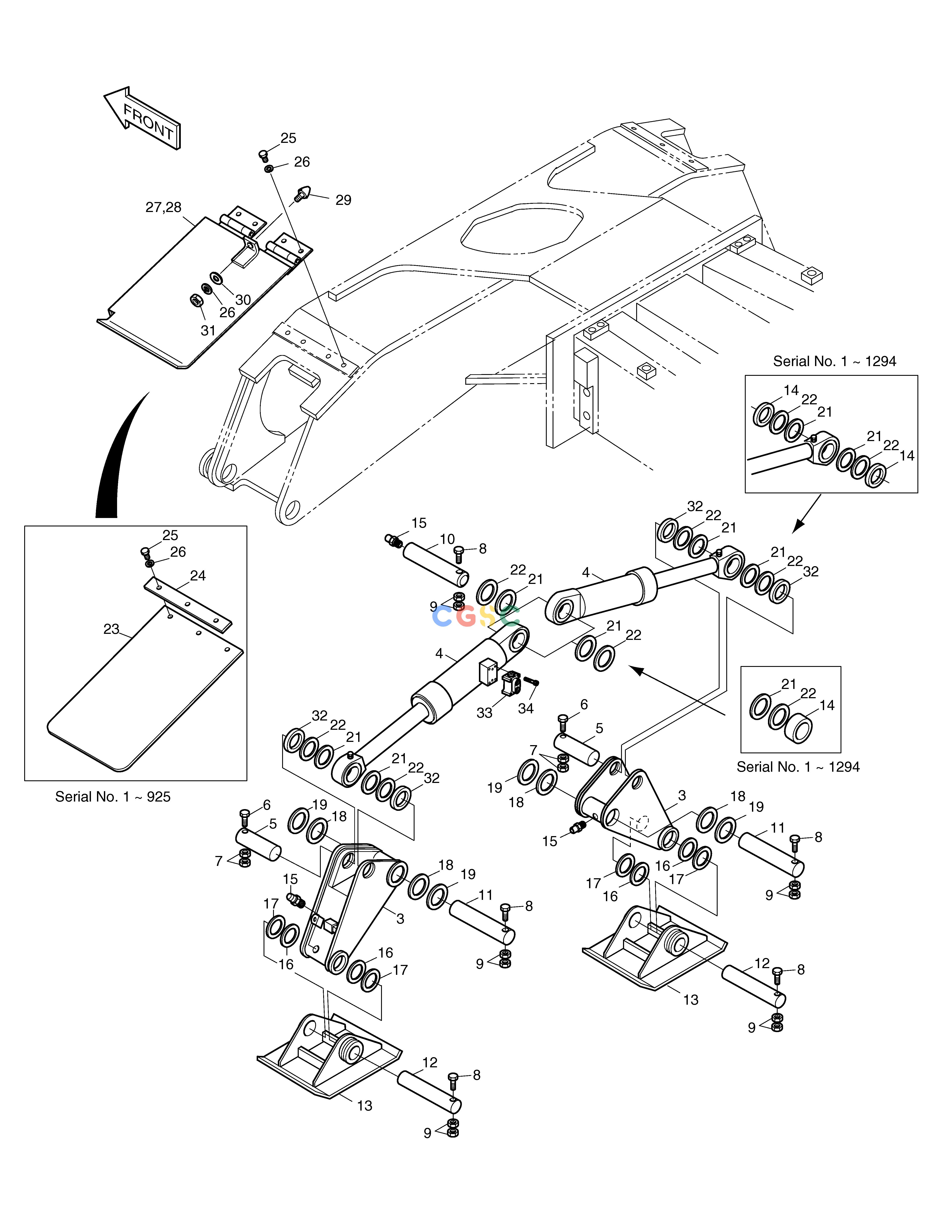 斗山零件查询FRONT OUTRIGGER-WELDING TYPE SOLAR 130W-V(2) Doosan parts catalog online