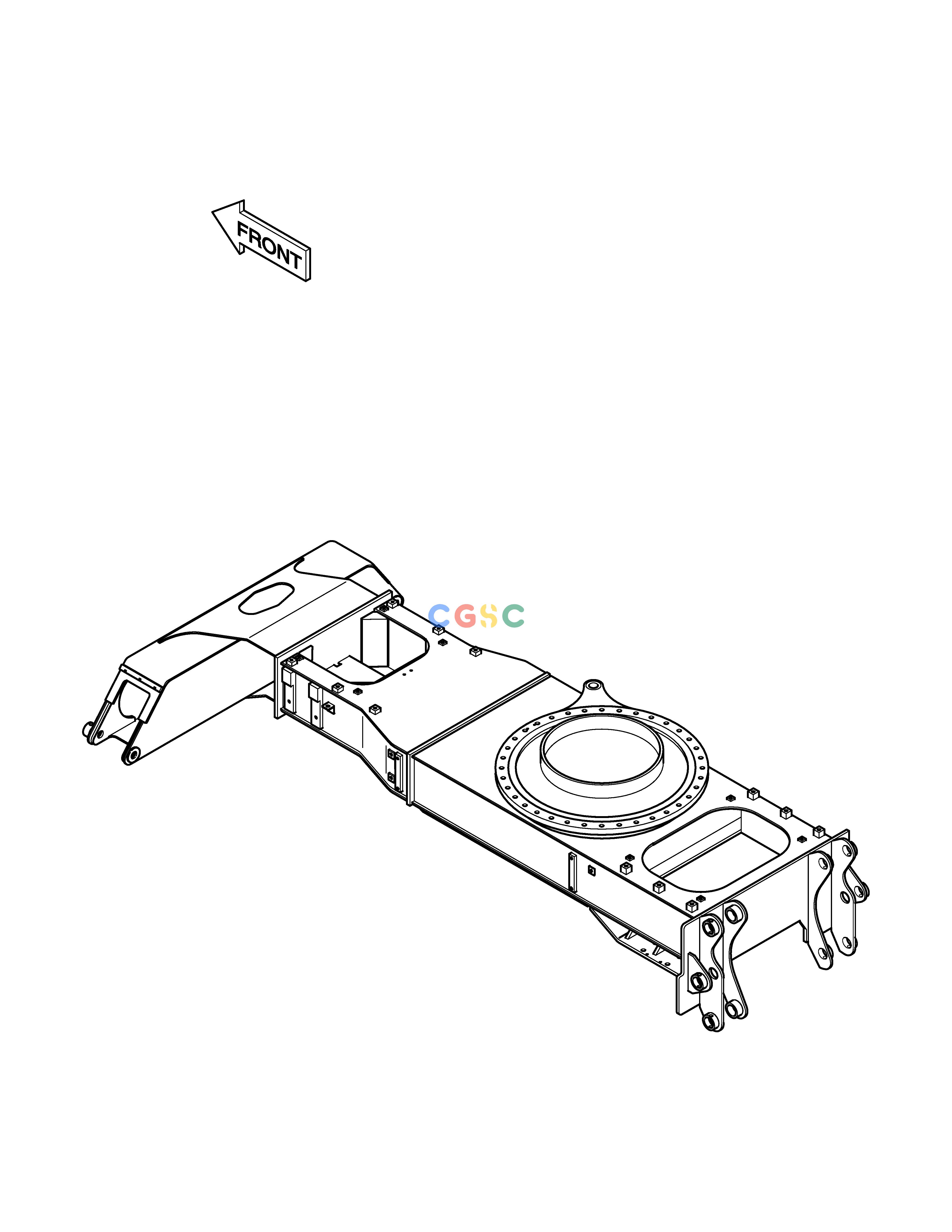 斗山零件查询CHASSIS FRAME-FRONT OUTRIGGER(WELDING) SOLAR 130W-V(2) Doosan parts catalog online