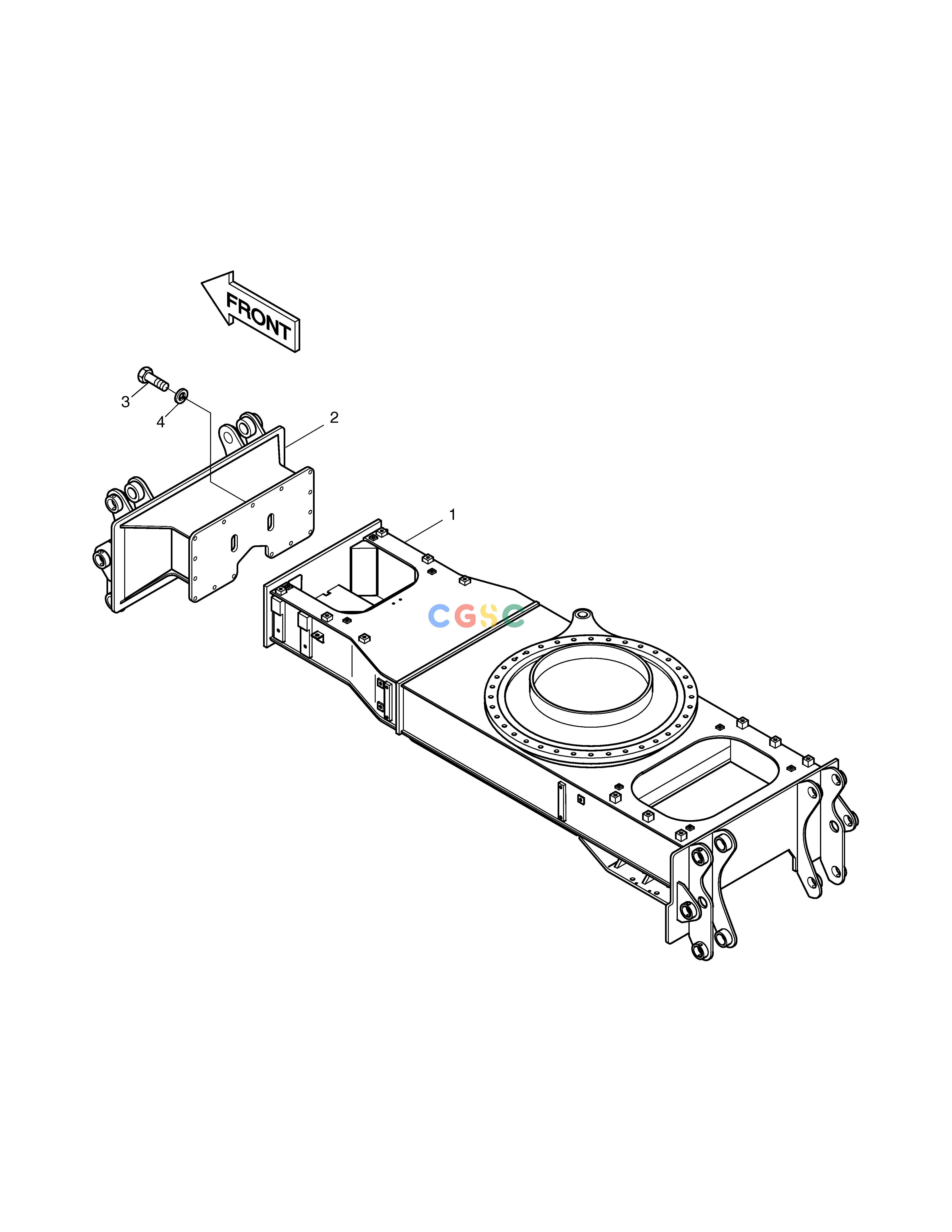 斗山零件查询CHASSIS FRAME-FRONT DOZER(BOLTING TYPE) SOLAR 130W-V(2) Doosan parts catalog online