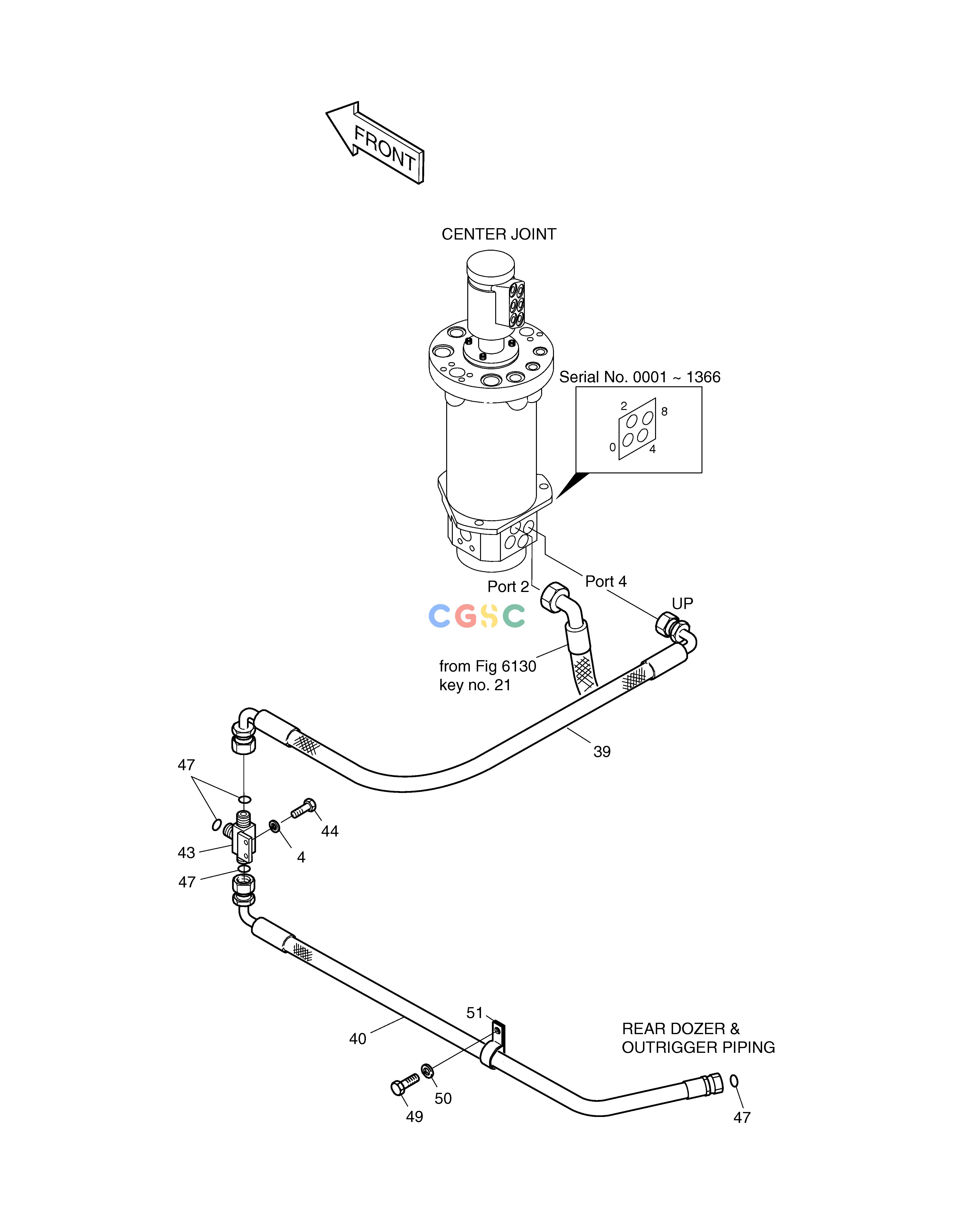 斗山零件查询FRONT DOZER PIPING(3)-BOLTING TYPE SOLAR 130W-V(2) Doosan parts catalog online