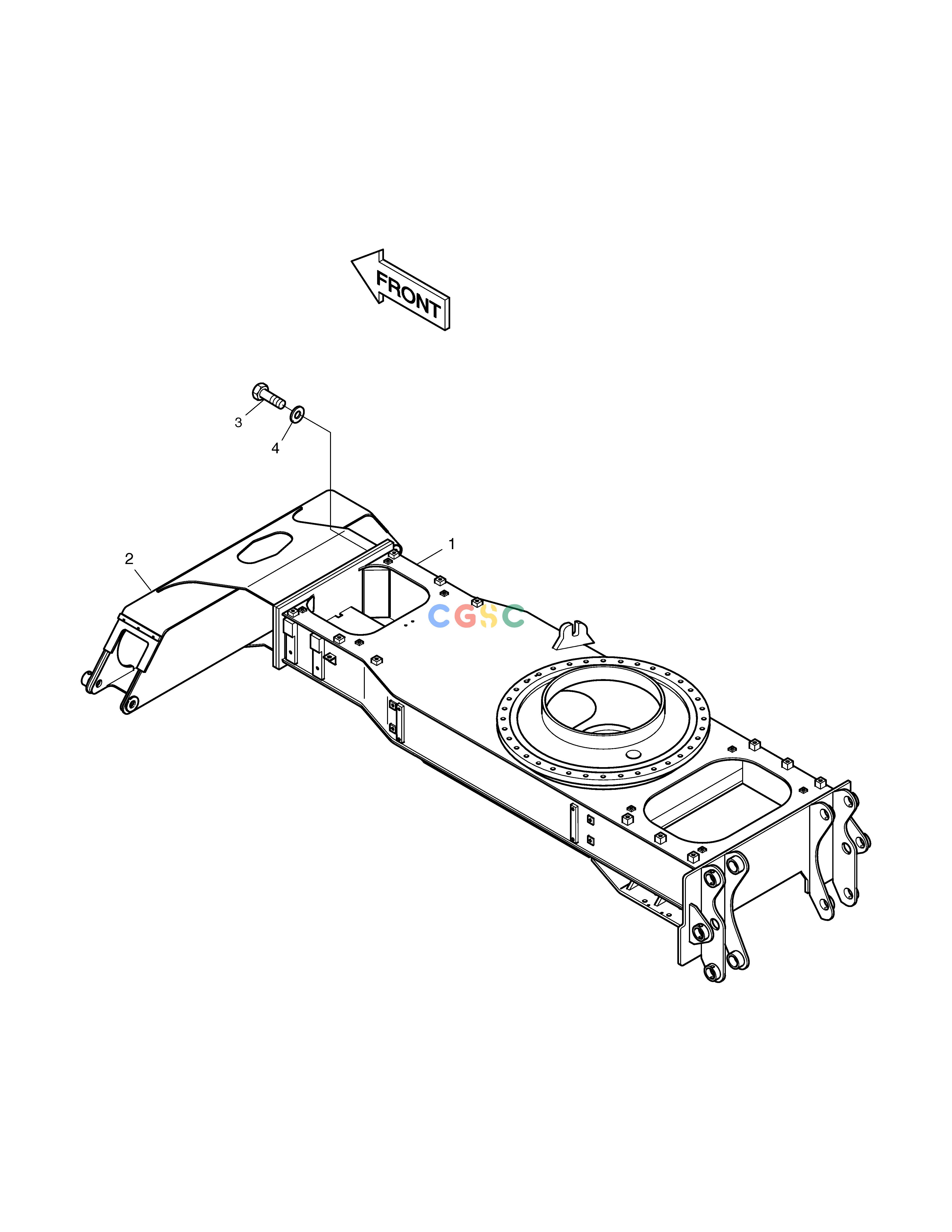 斗山零件查询CHASSIS FRAME-F/OUTRIGGER BOLTING TYPE SOLAR 130W-V(2) Doosan parts catalog online