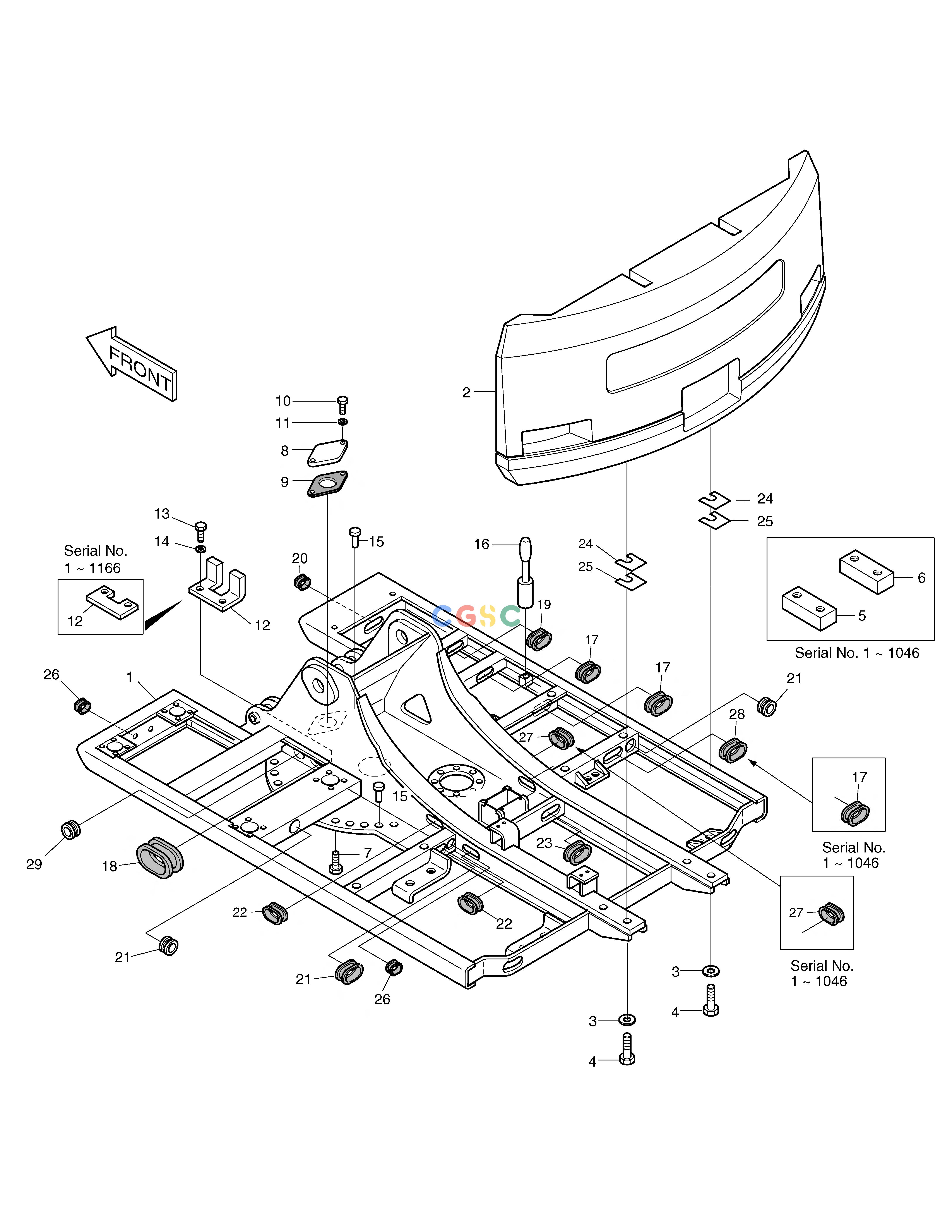 斗山零件查询MAIN FRAME-ARTI.BOOM SOLAR 130W-V(2) Doosan parts catalog online