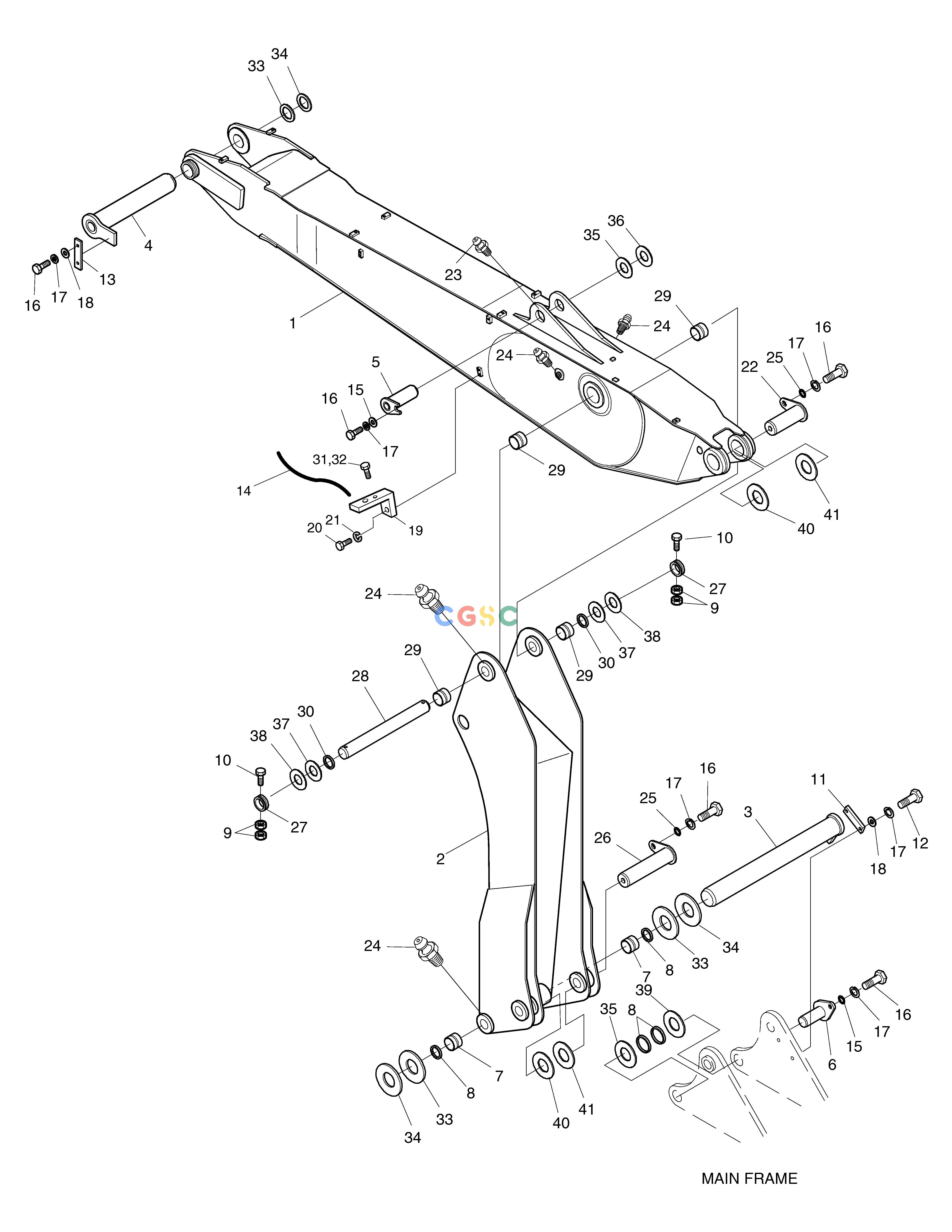 斗山零件查询ARTICULATED UPPER BOOM-2.8m SOLAR 130W-V(2) Doosan parts catalog online