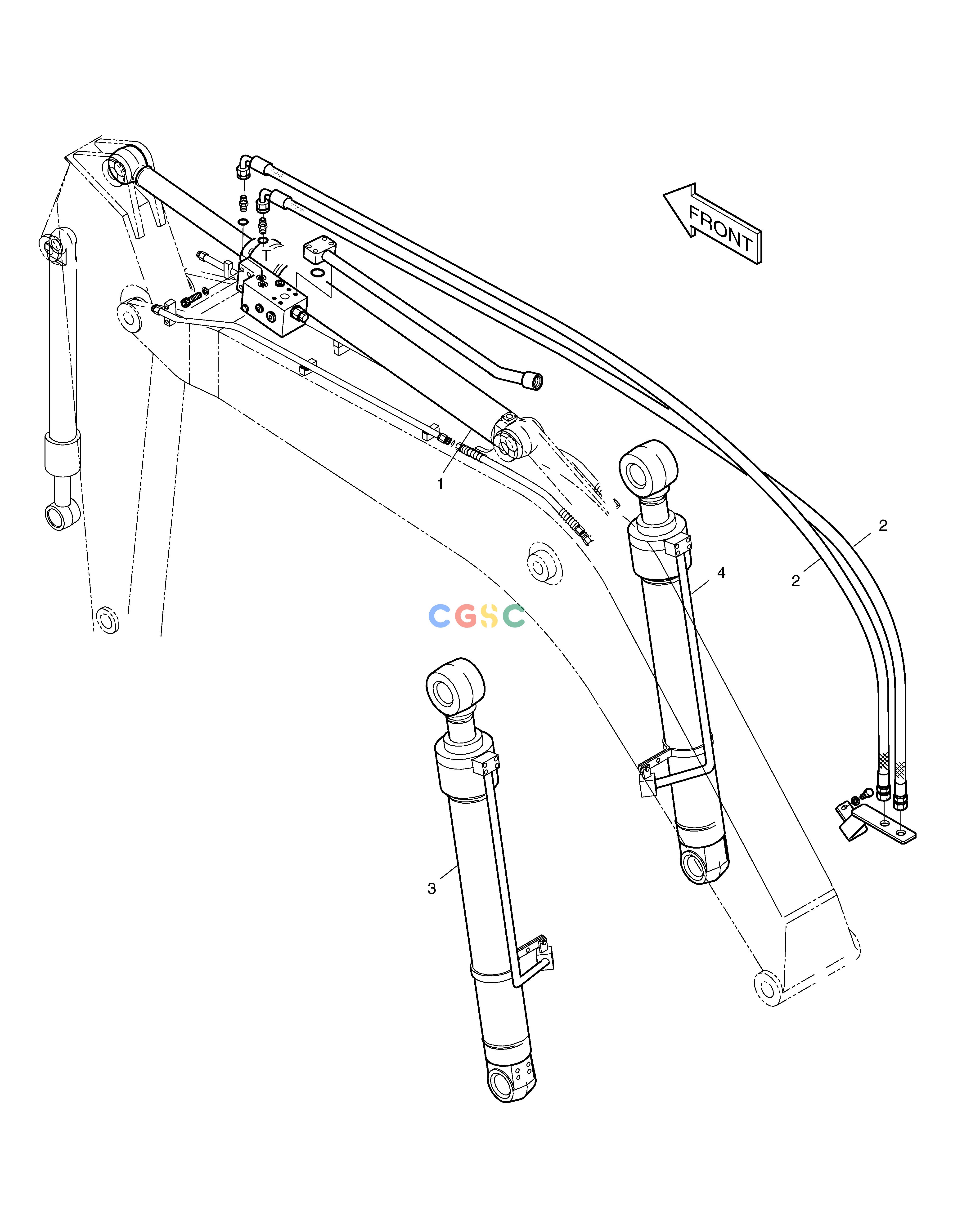 斗山零件查询LOCK VALVE PIPING-BOOM 4.6m SOLAR 130W-V(2) Doosan parts catalog online