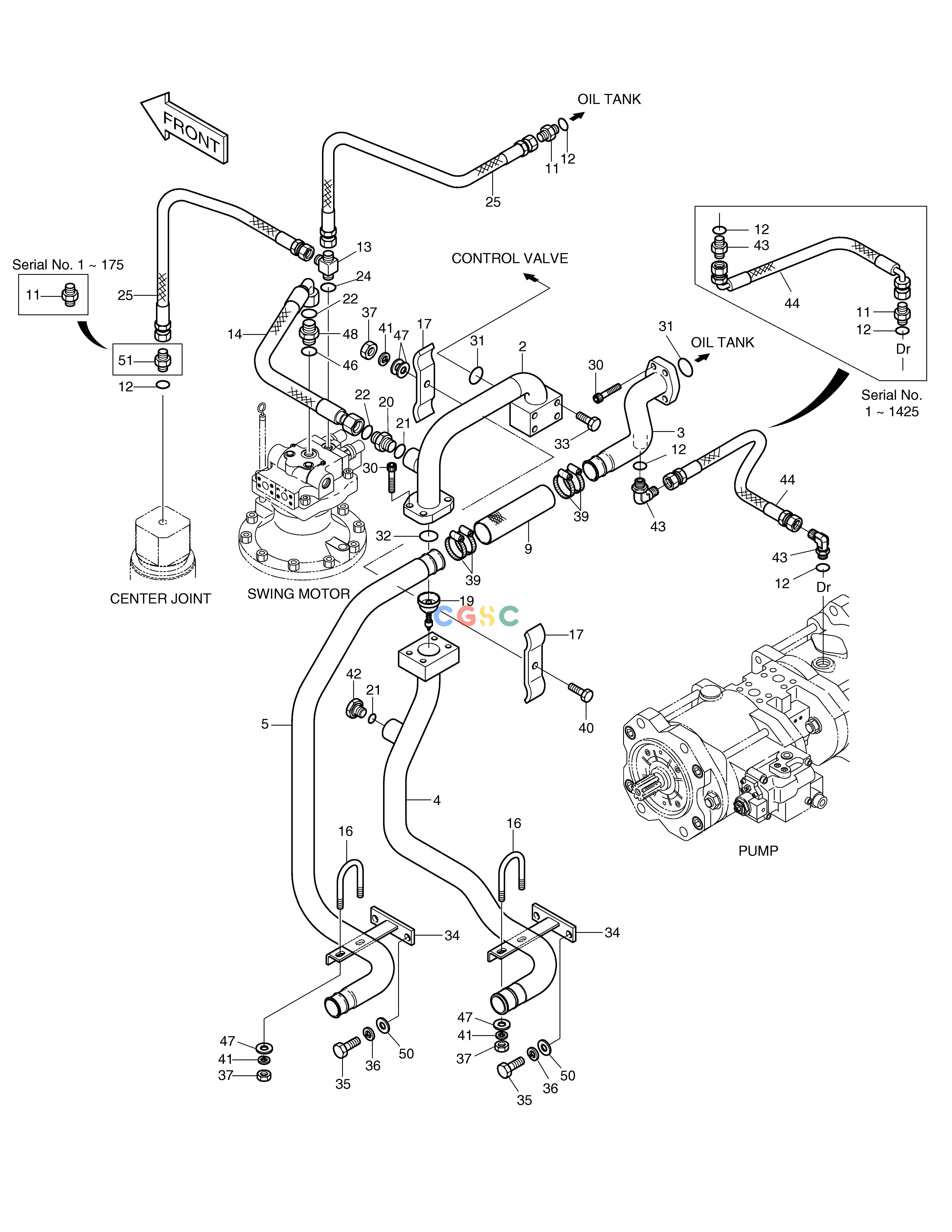 斗山零件查询OIL COOLER PIPING(2) SOLAR 130LC-V Doosan parts catalog online