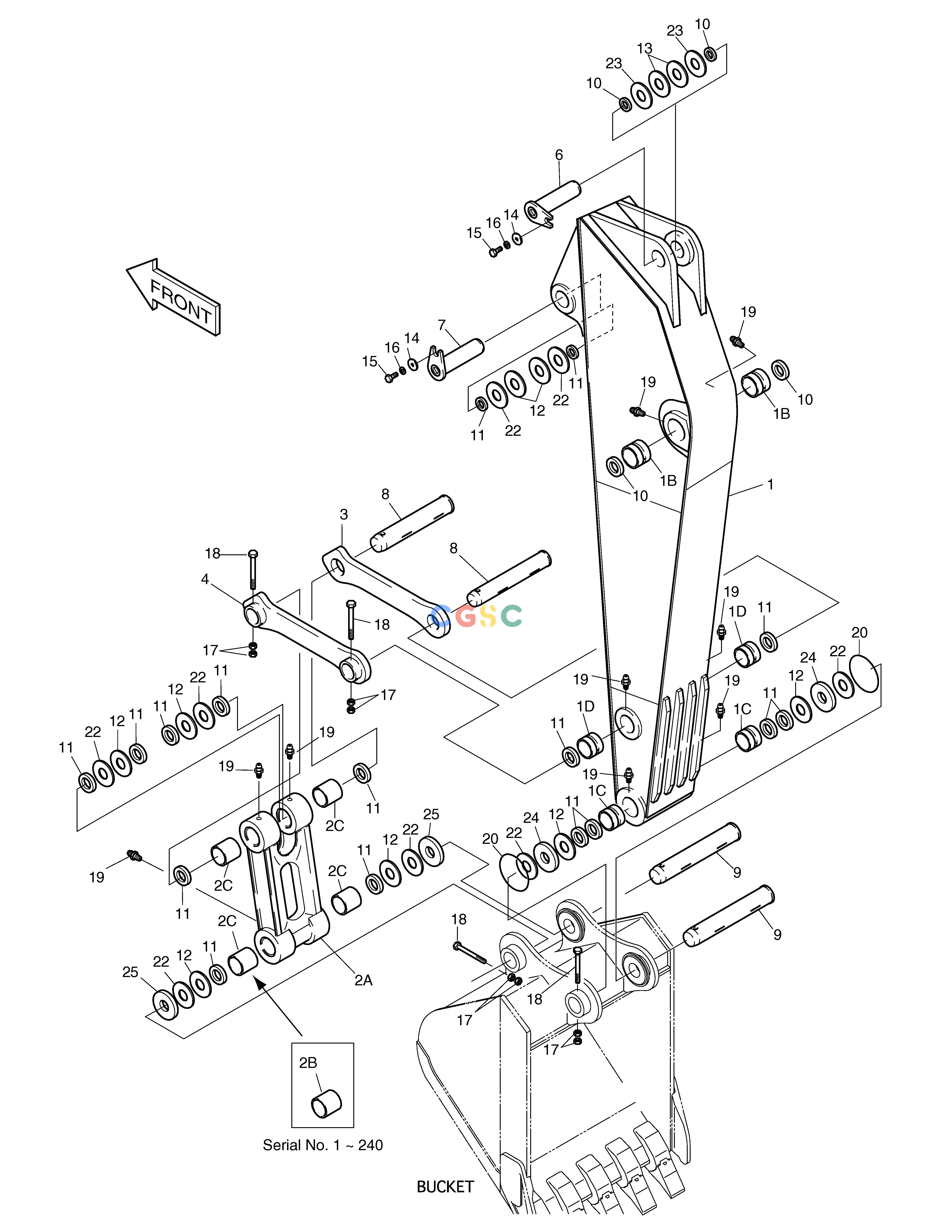 斗山零件查询ARM-1.9m SOLAR 130LC-V Doosan parts catalog online