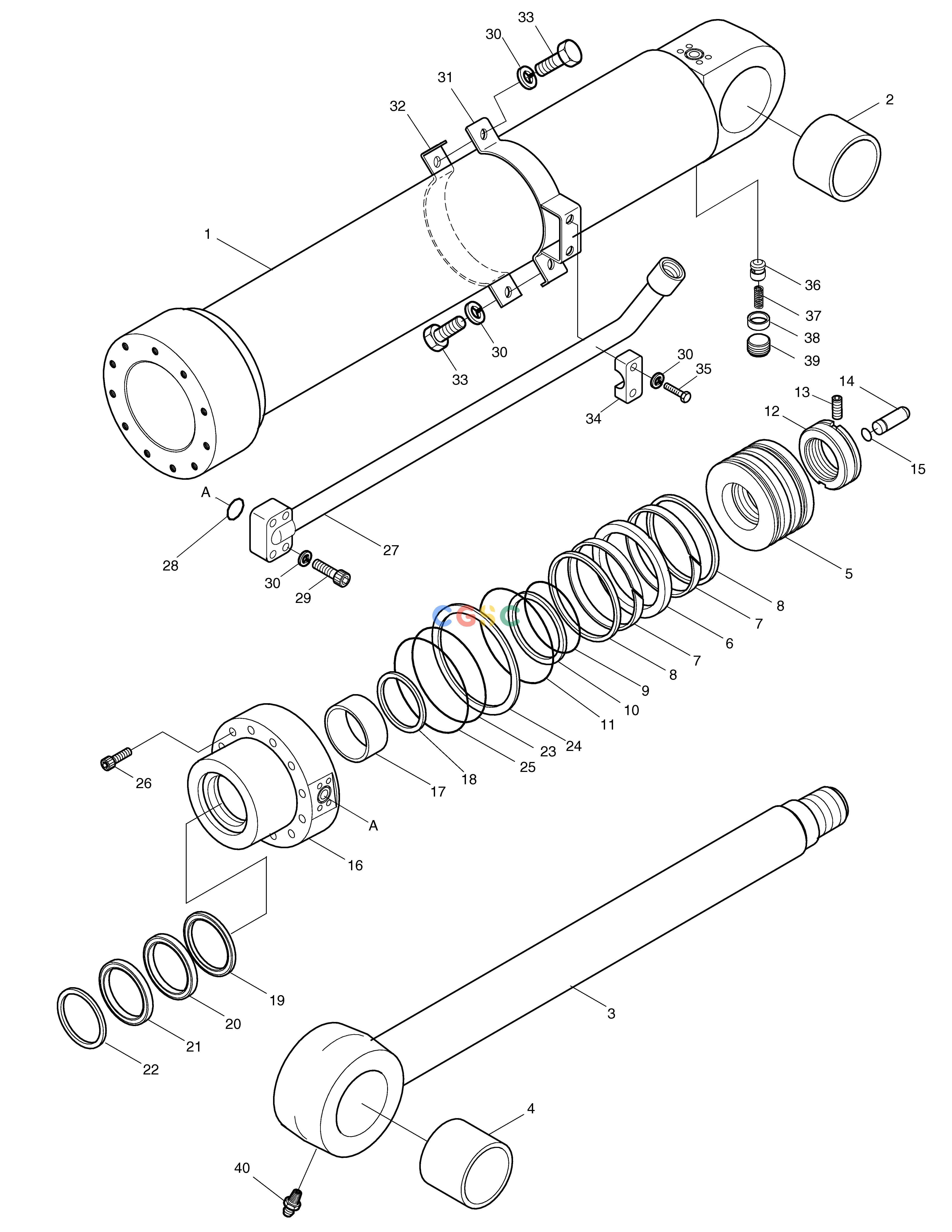 斗山零件查询ARM CYLINDER-ARM 2.5m SOLAR 130LC-V Doosan parts catalog online