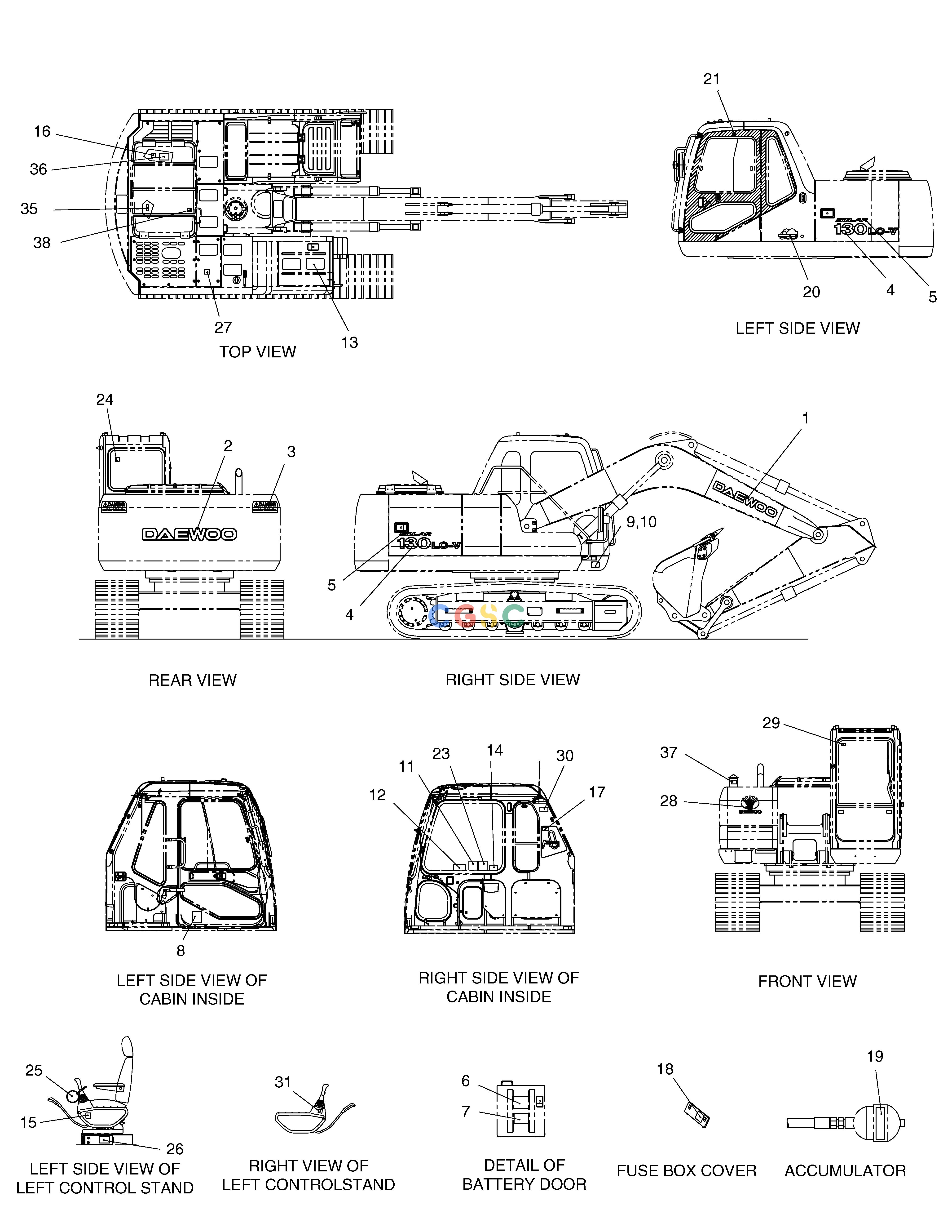 斗山零件查询NAME PLATE-JAPAN SOLAR 130LC-V Doosan parts catalog online