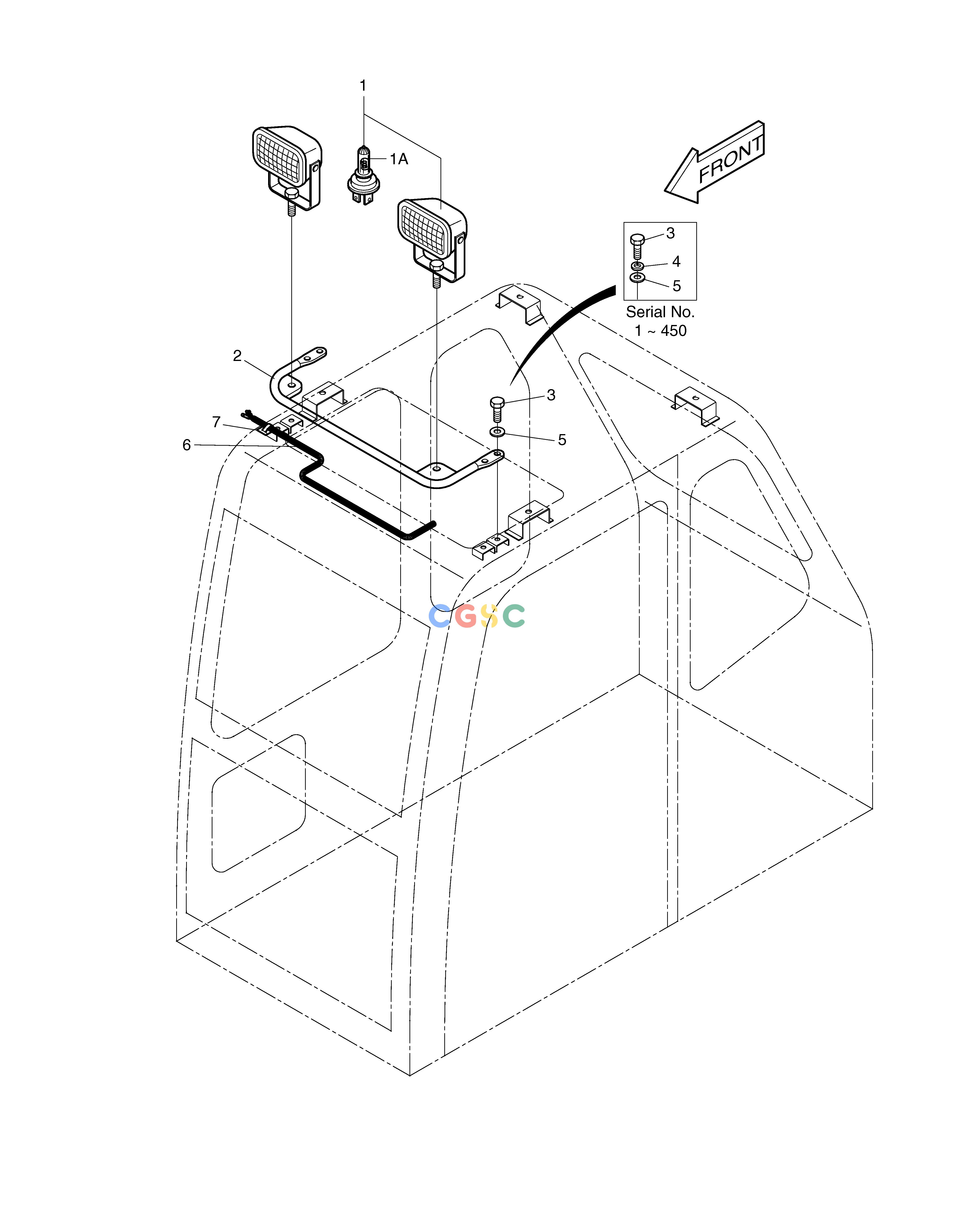 斗山零件查询CABIN LAMP ASS'Y SOLAR 130LC-V Doosan parts catalog online