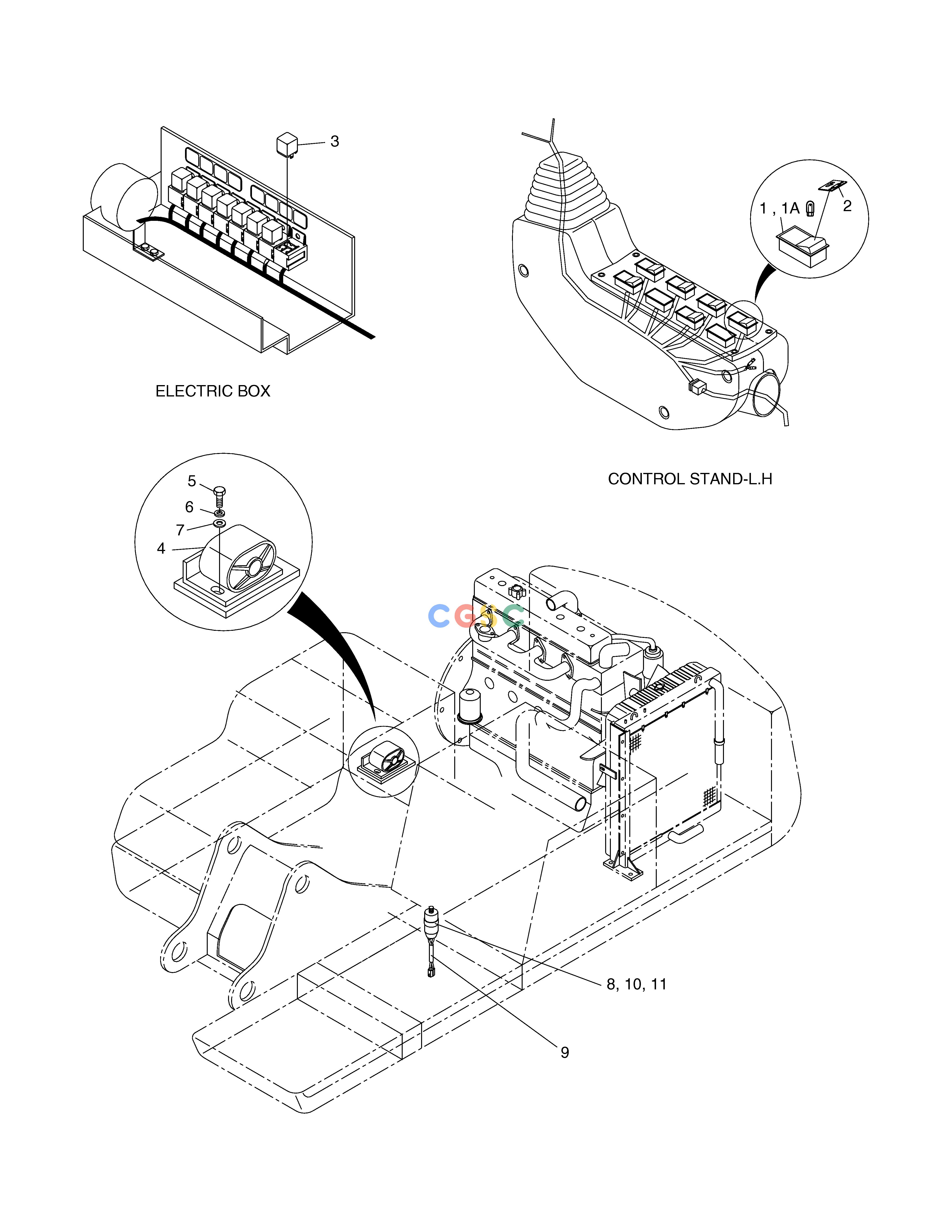 斗山零件查询TRAVEL/SWING ALARM ASS'Y SOLAR 130LC-V Doosan parts catalog online