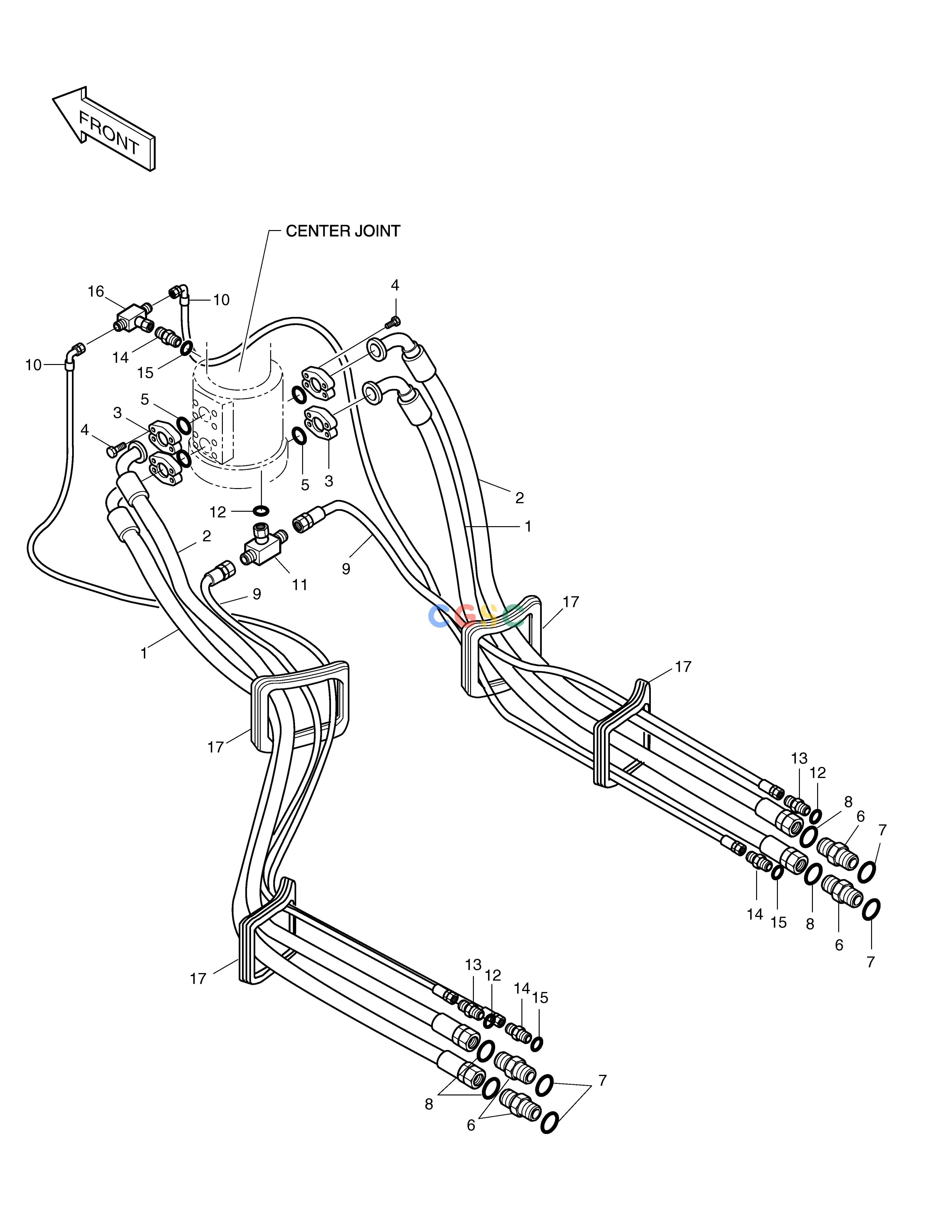 斗山零件查询TRAVEL PIPING-LONG CRAWLER SOLAR 130LC-V Doosan parts catalog online