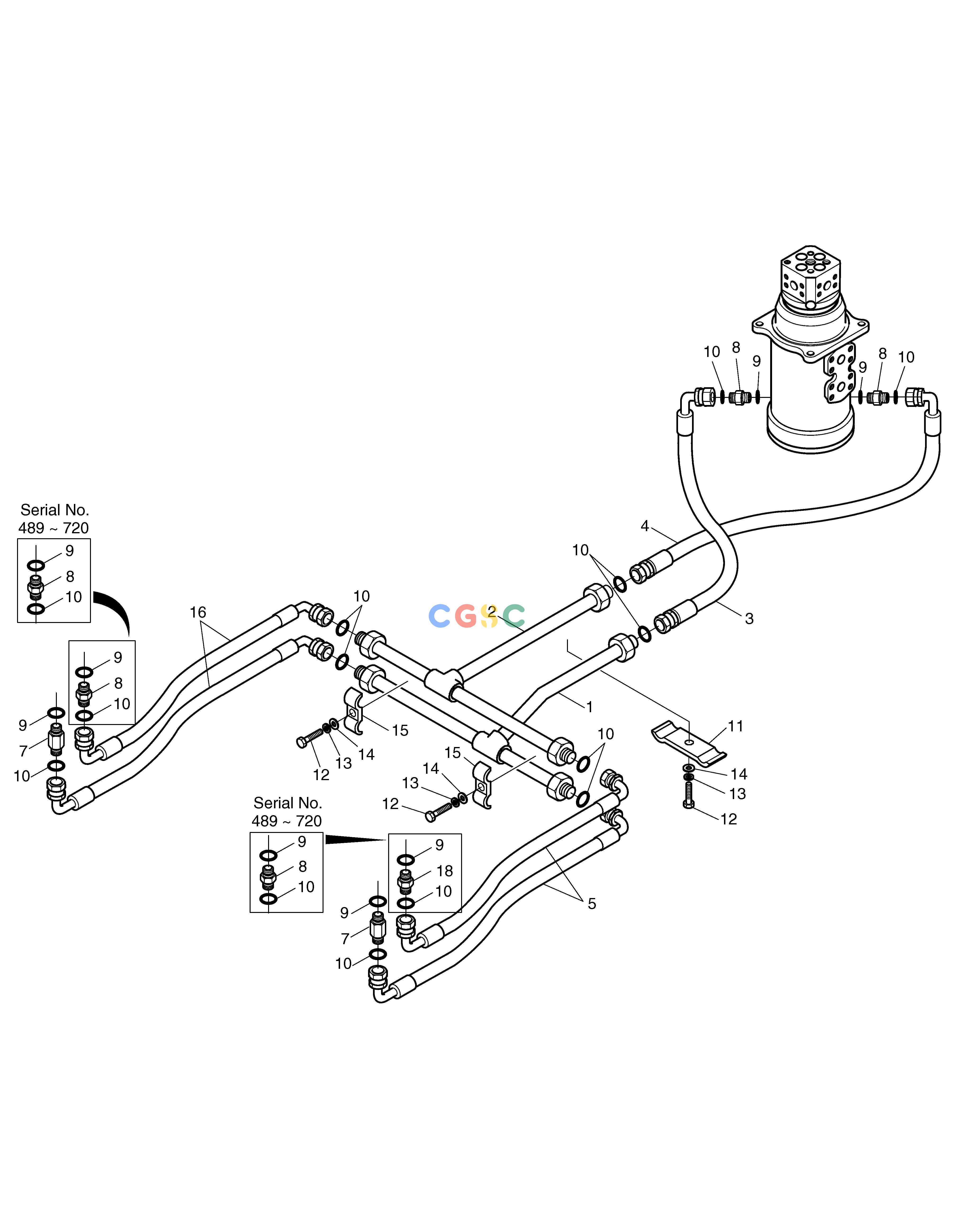 斗山零件查询DOZER PIPING-TRACK SOLAR 130LC-V Doosan parts catalog online
