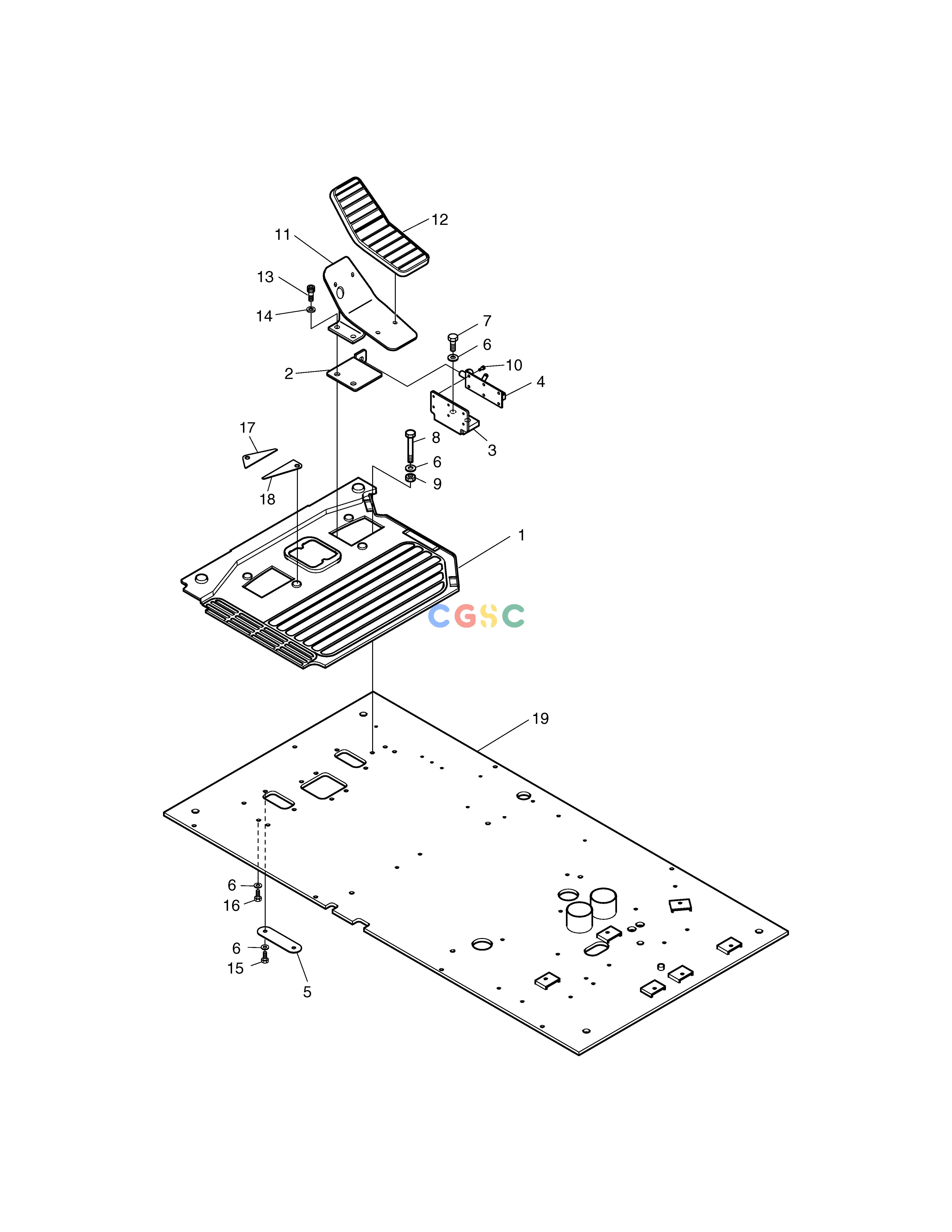 斗山零件查询FLOOR PLATE-PEDAL(BREAKER) SOLAR 130LC-V Doosan parts catalog online