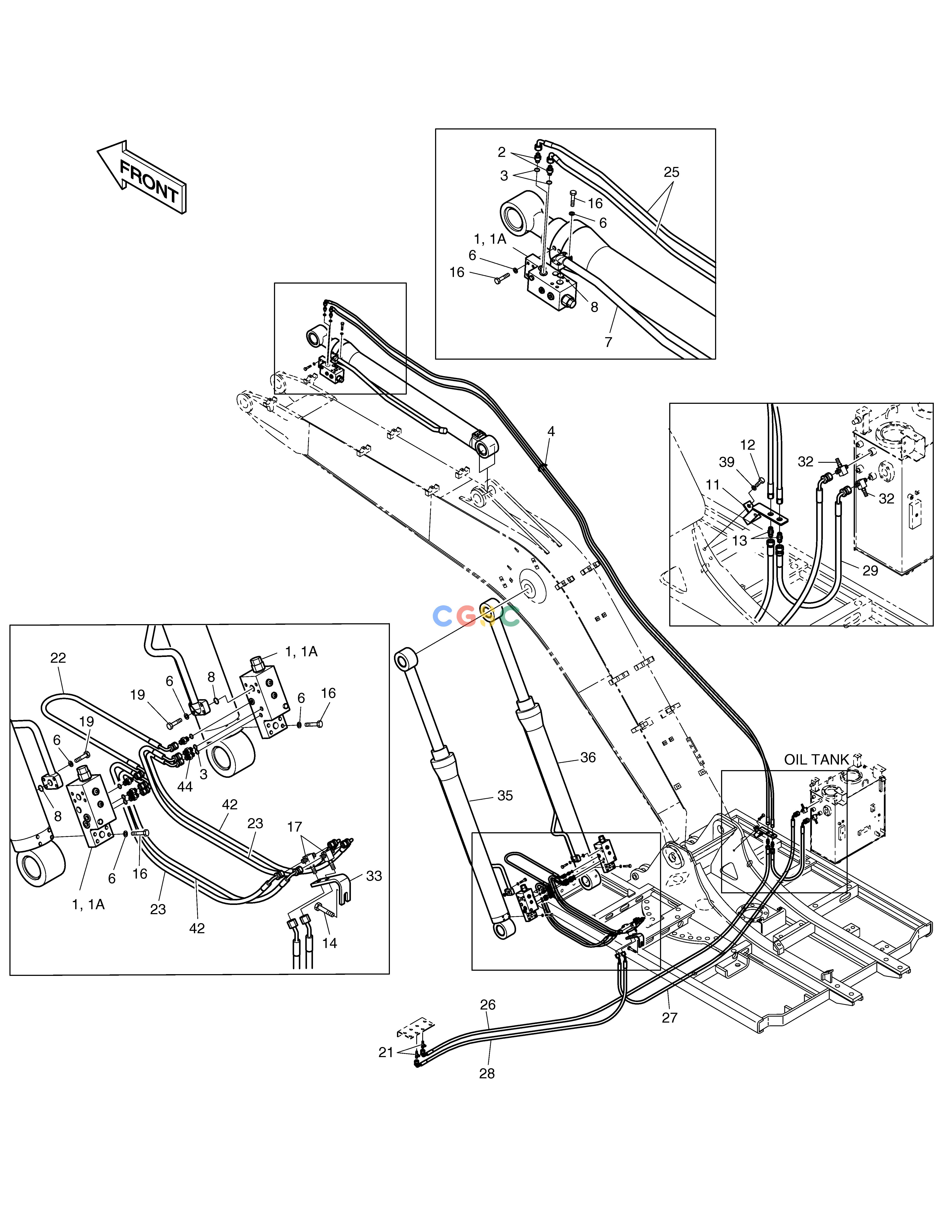 斗山零件查询LOCK VALVE PIPING-BOOM 4.6m-E.D SOLAR 130LC-V Doosan parts catalog online