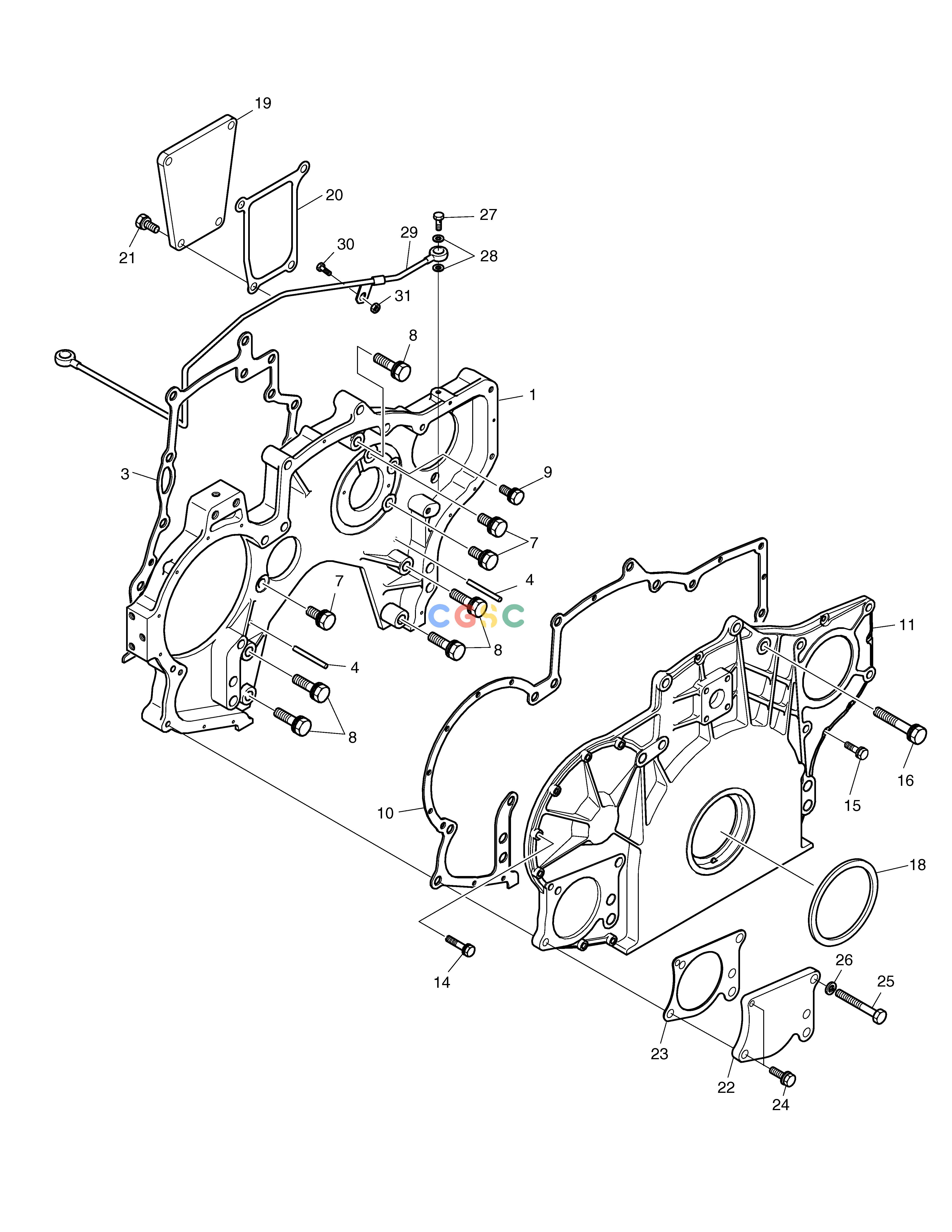 斗山零件查询TIMING GEAR CASE SOLAR 330LC-V Doosan parts catalog online