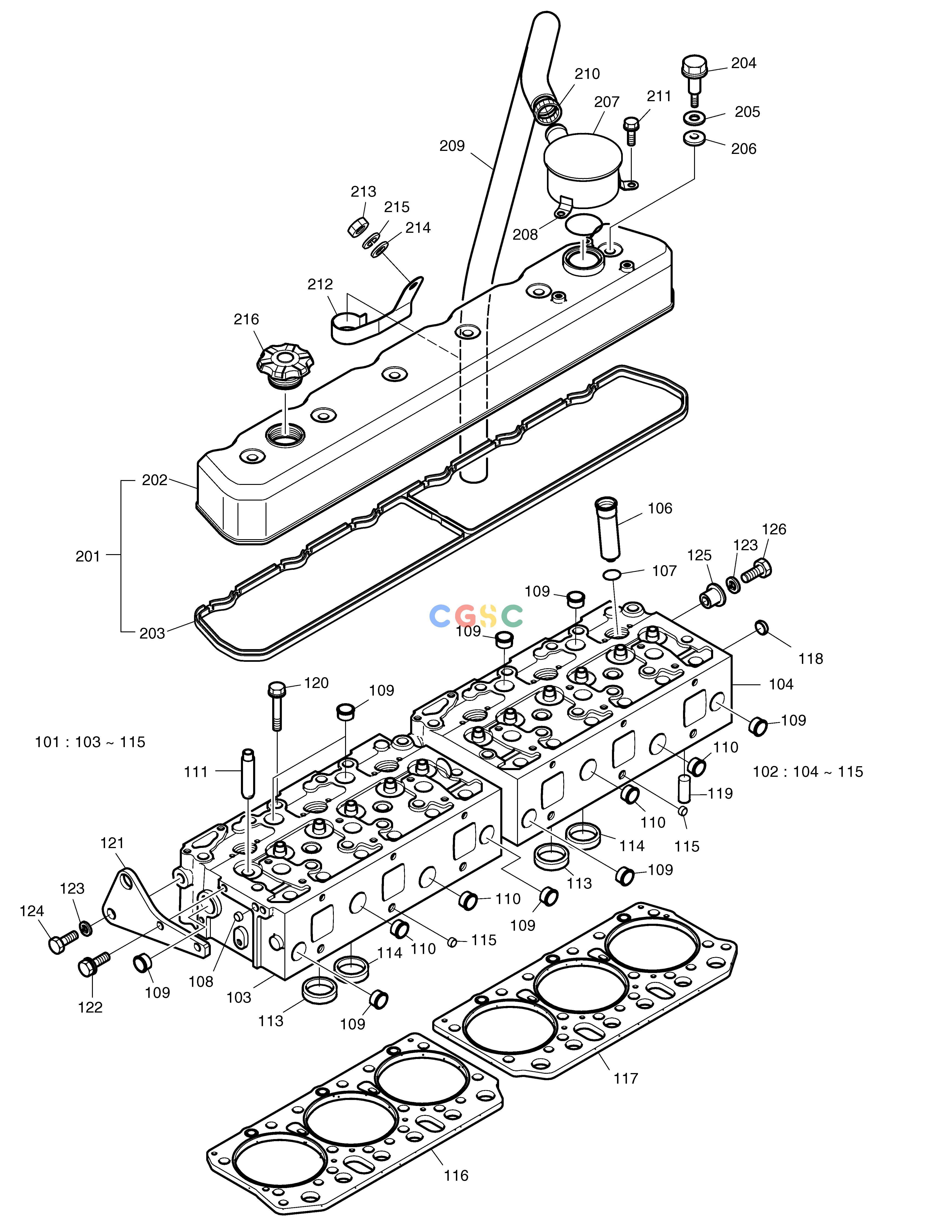 斗山零件查询CYLINDER HEAD SOLAR 330LC-V Doosan parts catalog online