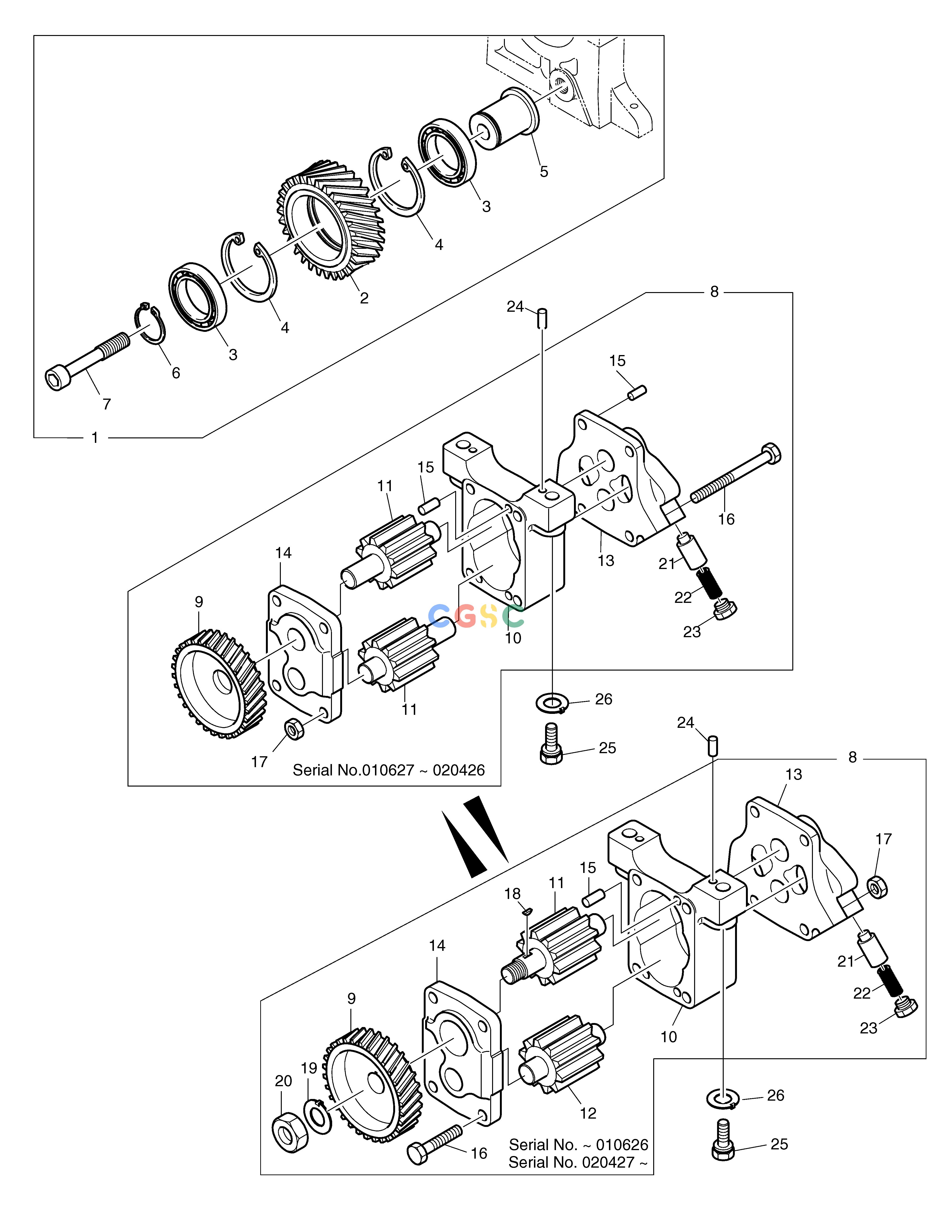 斗山零件查询OIL PUMP SOLAR 330LC-V Doosan parts catalog online