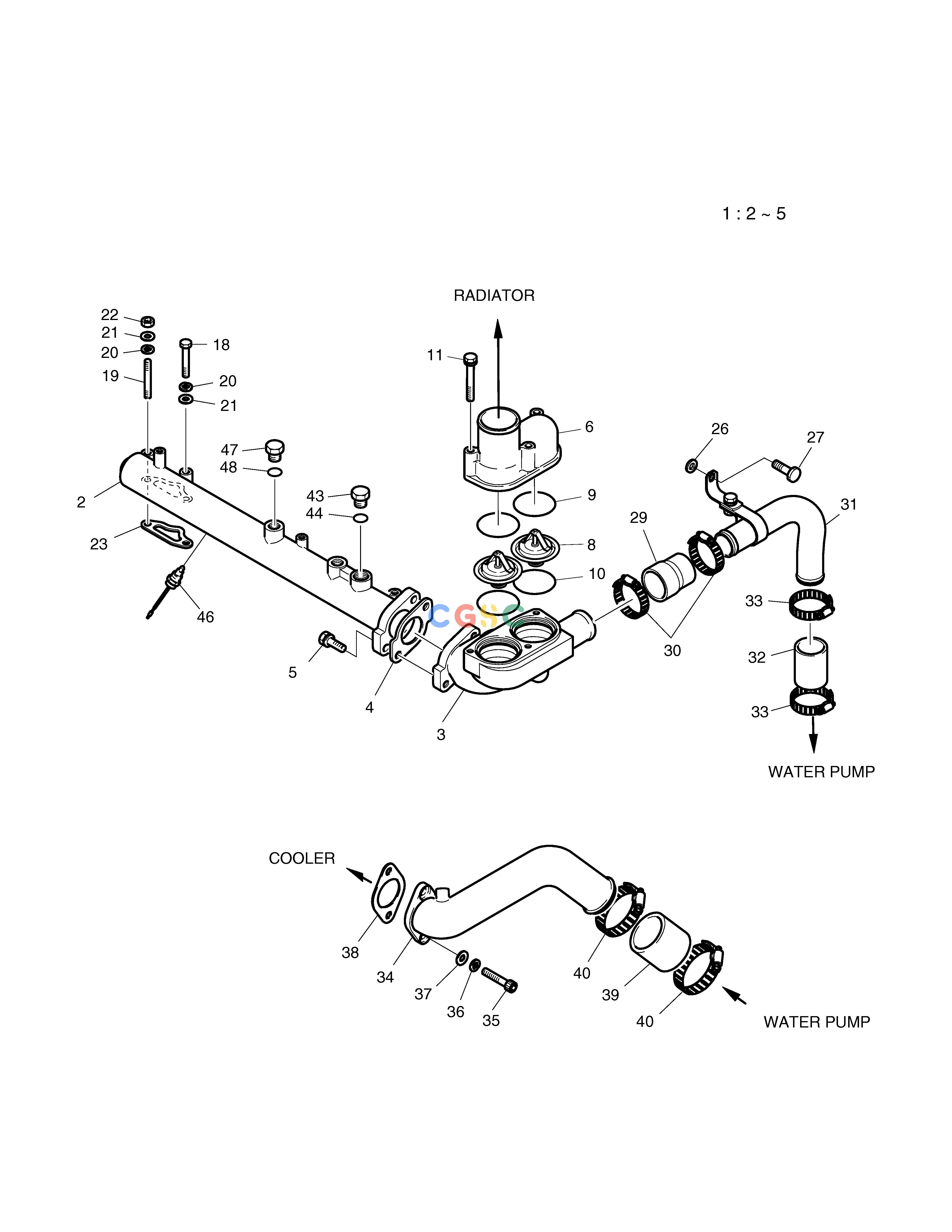 斗山零件查询COOLING SYSTEM SOLAR 330LC-V Doosan parts catalog online