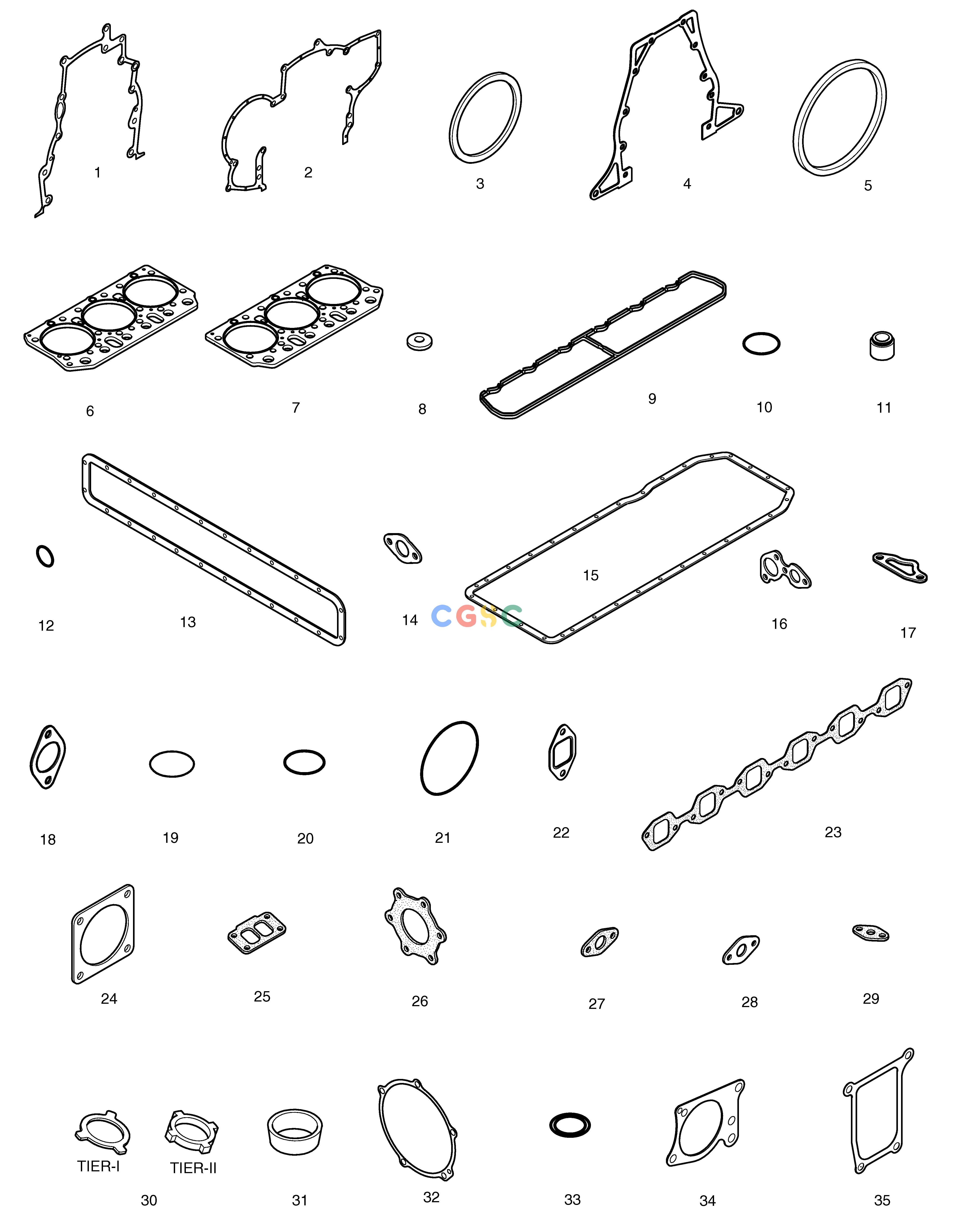 斗山零件查询OVER HAUL GASKET-ALL SOLAR 330LC-V Doosan parts catalog online