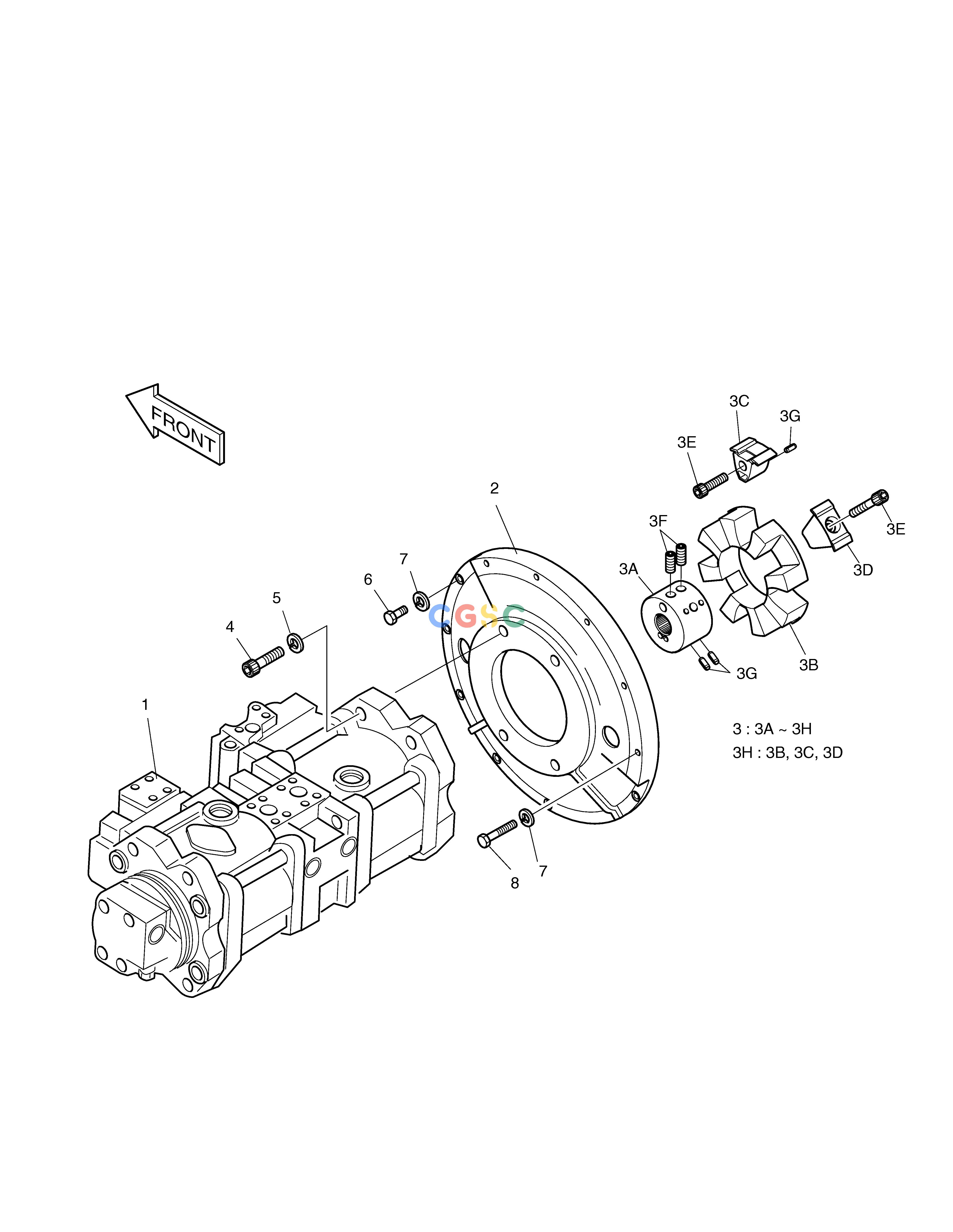 斗山零件查询PUMP MOUNTING SOLAR 330LC-V Doosan parts catalog online
