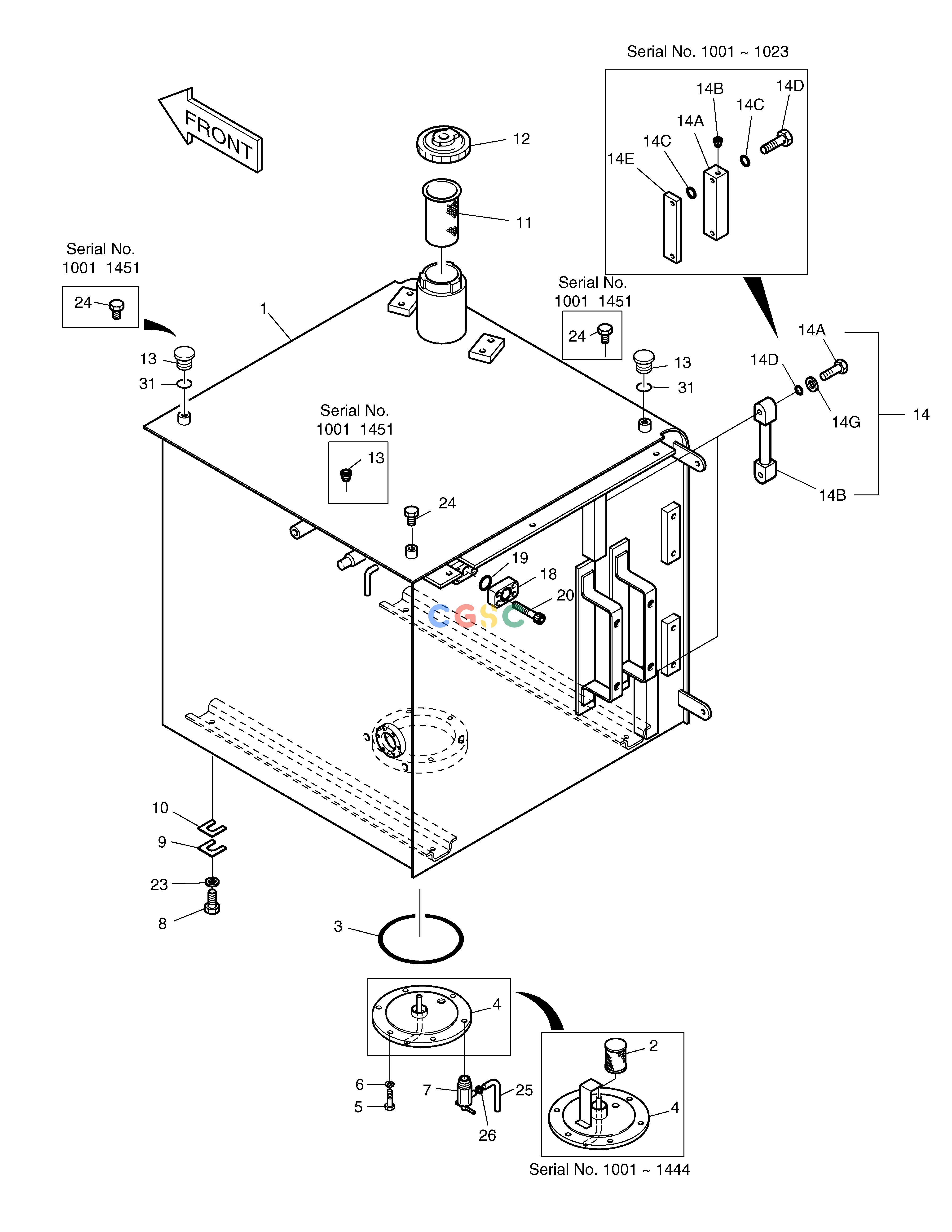 斗山零件查询FUEL TANK SOLAR 330LC-V Doosan parts catalog online