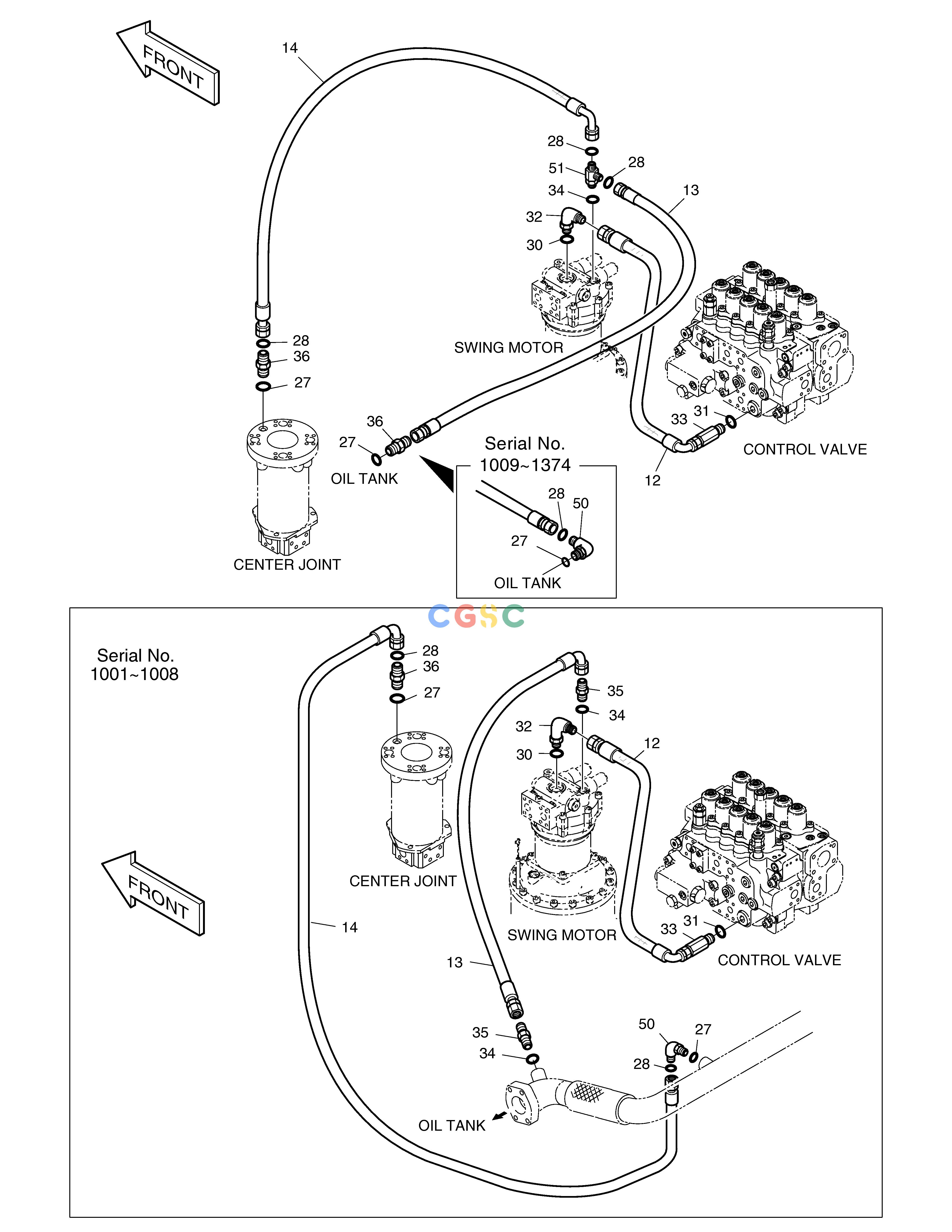 斗山零件查询OIL COOLER PIPING(3) SOLAR 330LC-V Doosan parts catalog online