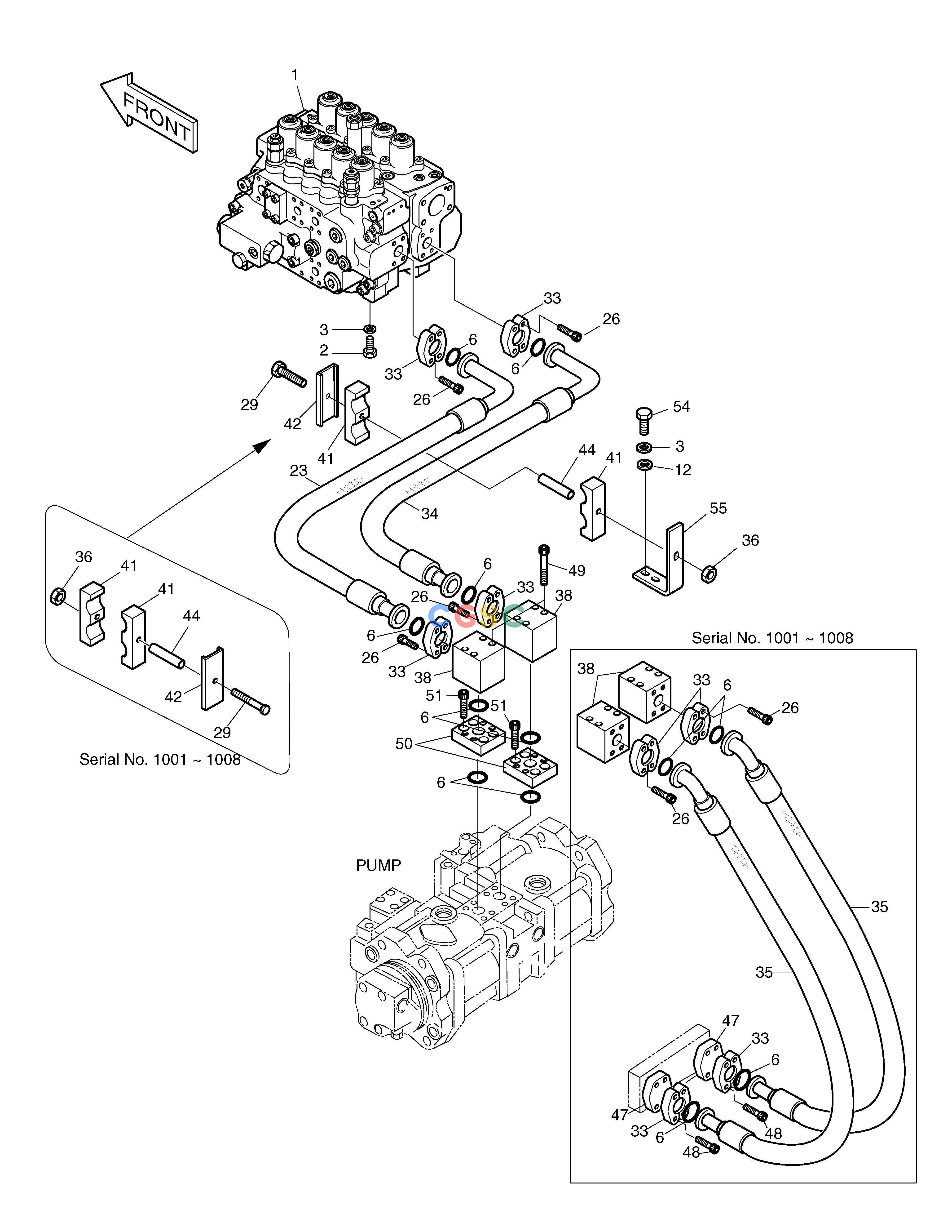 斗山零件查询MAIN PIPING(1)-PUMP SOLAR 330LC-V Doosan parts catalog online