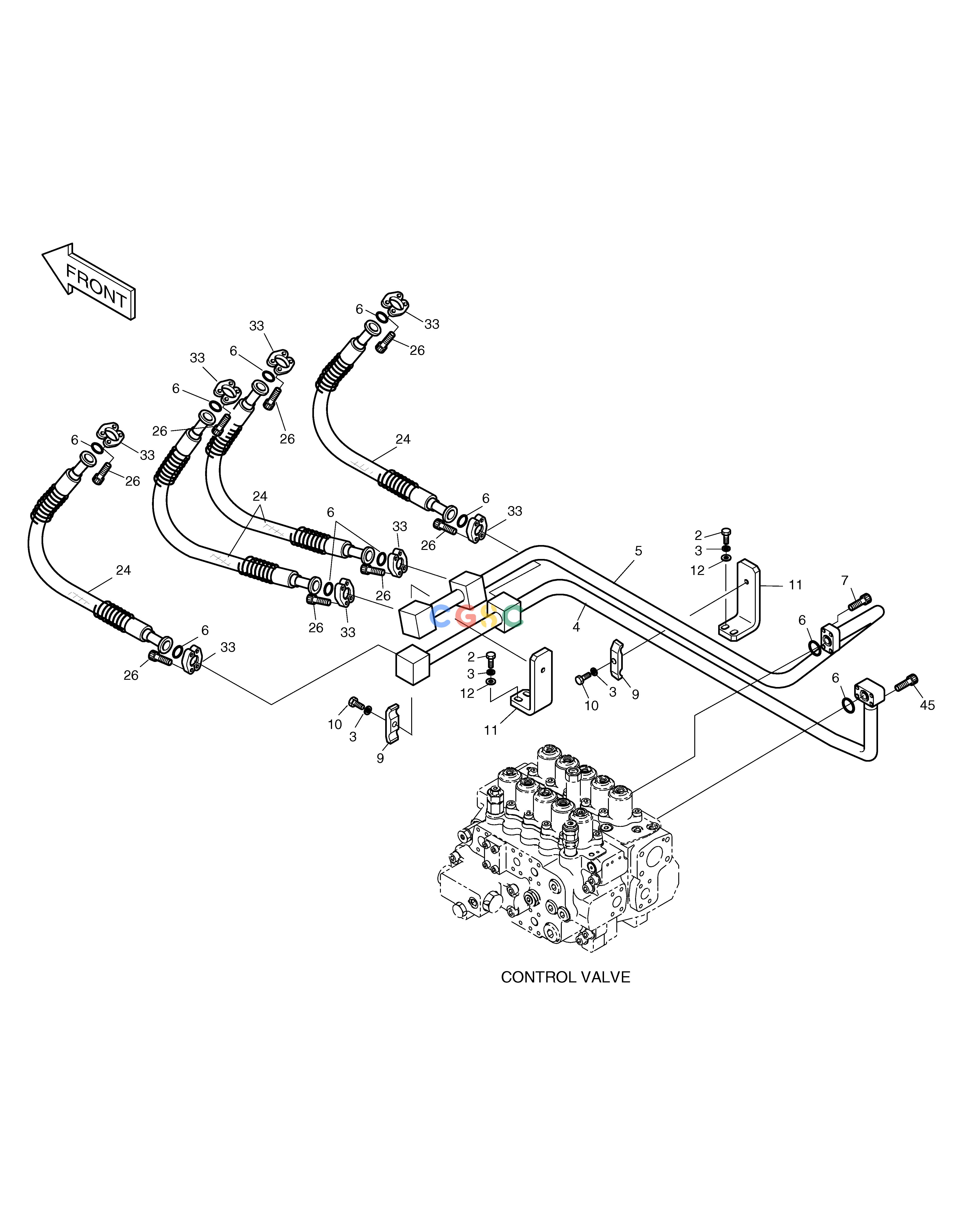 斗山零件查询MAIN PIPING(2)-BOOM SOLAR 330LC-V Doosan parts catalog online