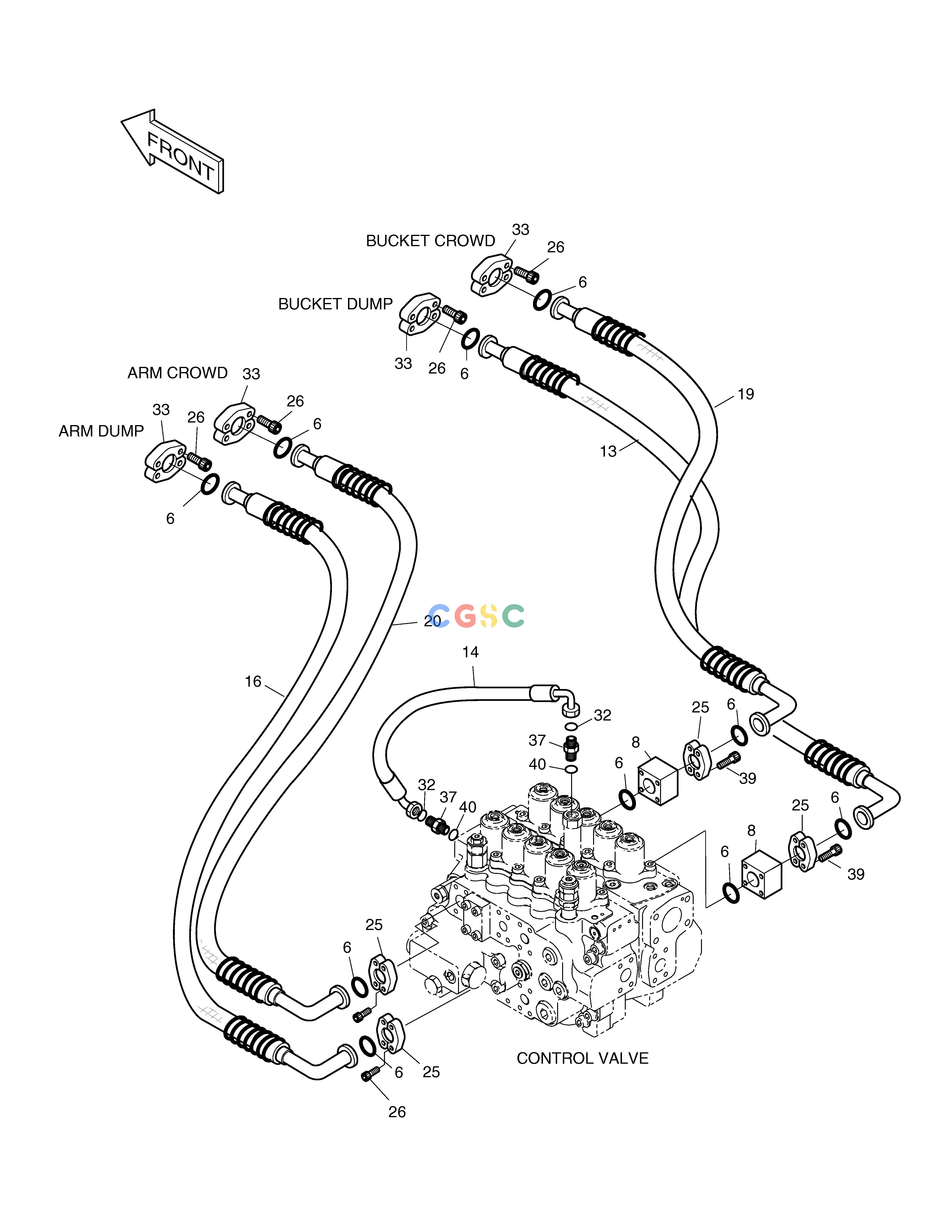 斗山零件查询MAIN PIPING(3)-ARM. BUCKET SOLAR 330LC-V Doosan parts catalog online