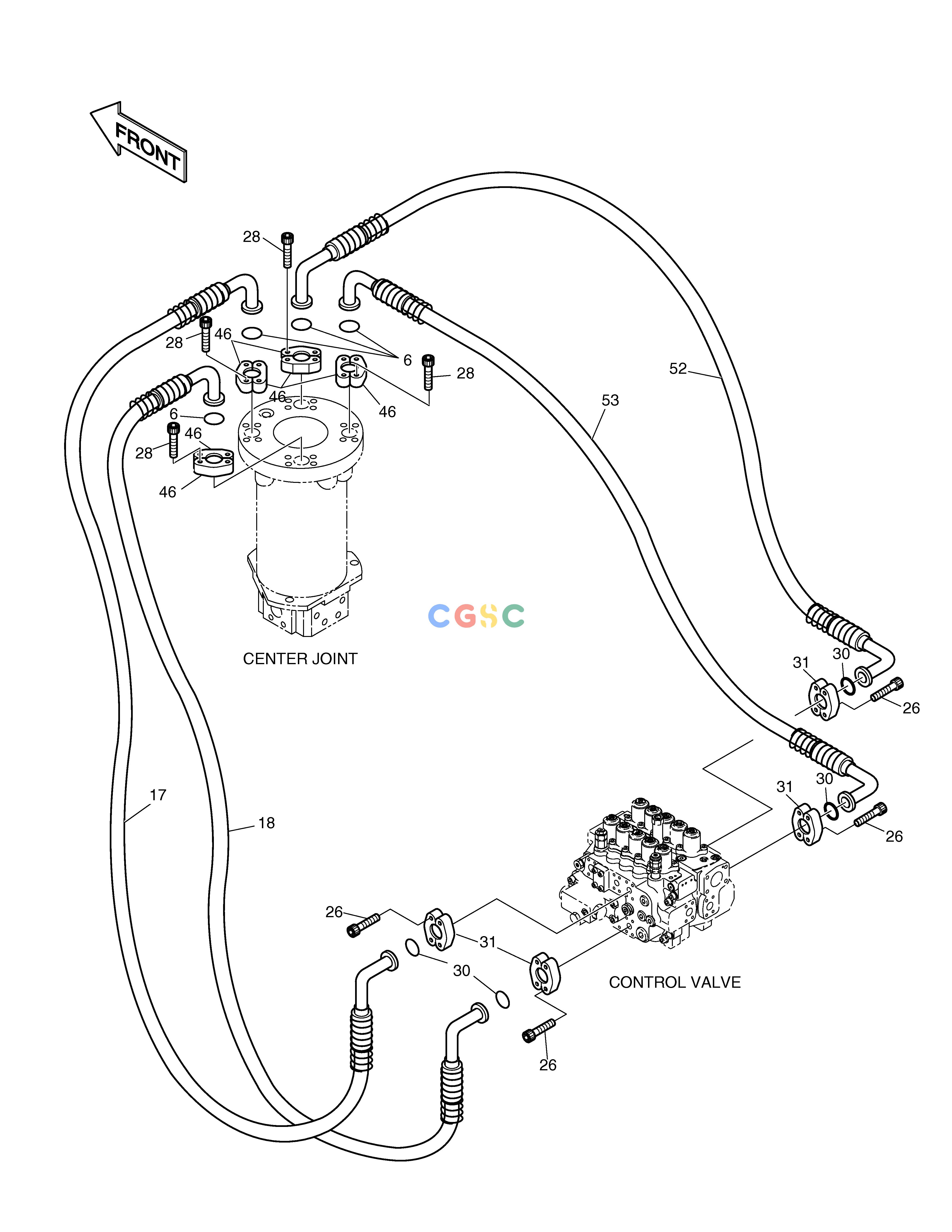 斗山零件查询MAIN PIPING(5)-TRAVEL SOLAR 330LC-V Doosan parts catalog online