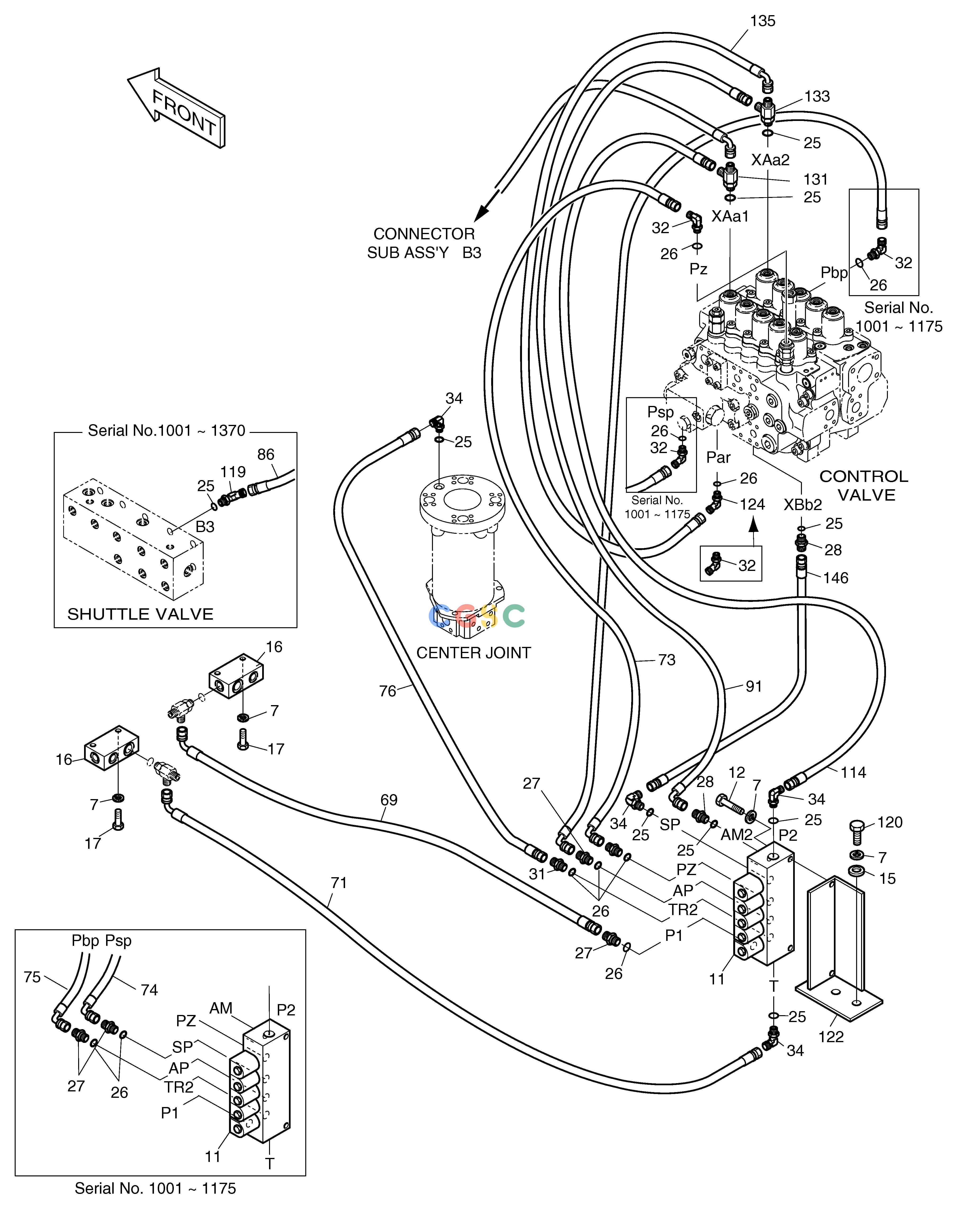 斗山零件查询PILOT PIPING(3) SOLAR 330LC-V Doosan parts catalog online