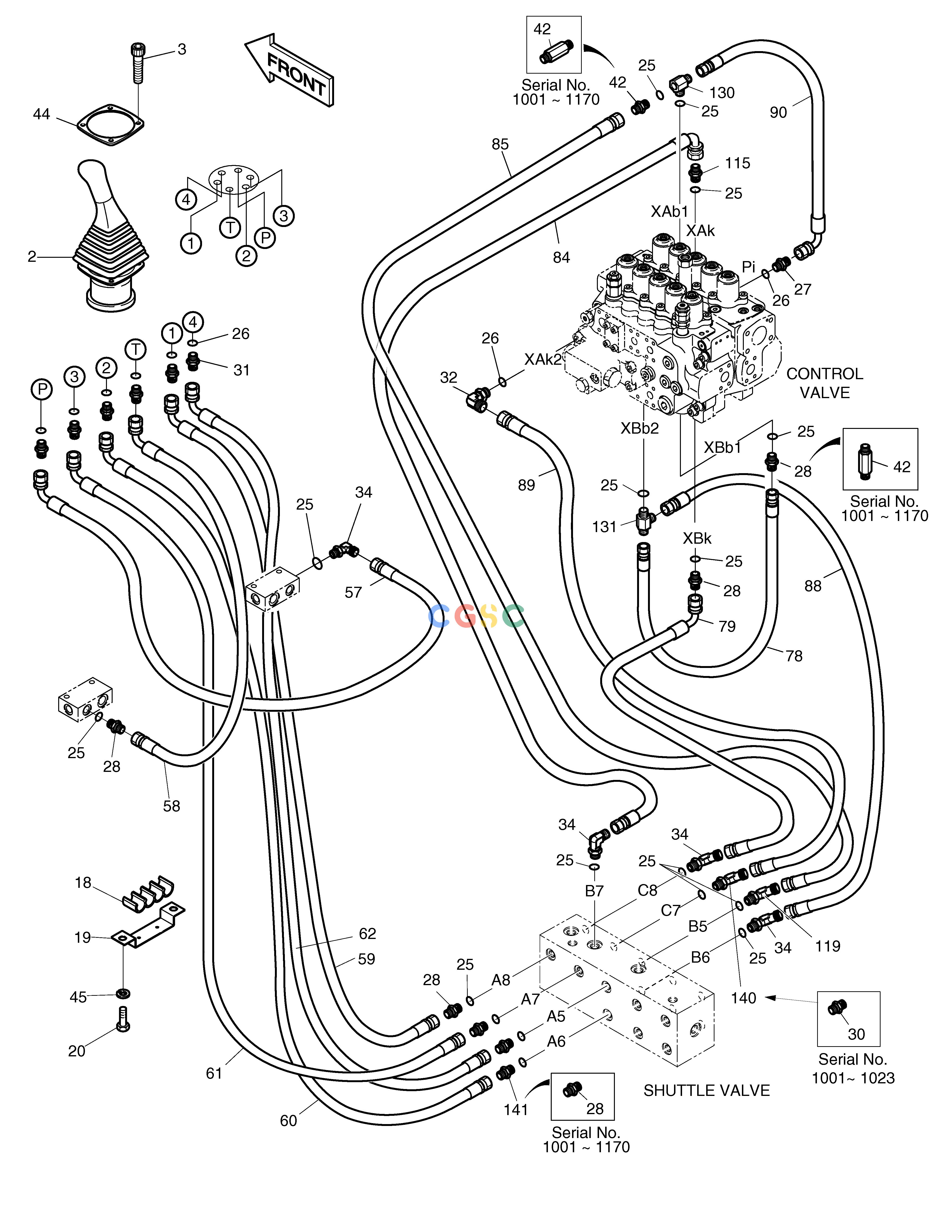 斗山零件查询PILOT PIPING(5) SOLAR 330LC-V Doosan parts catalog online