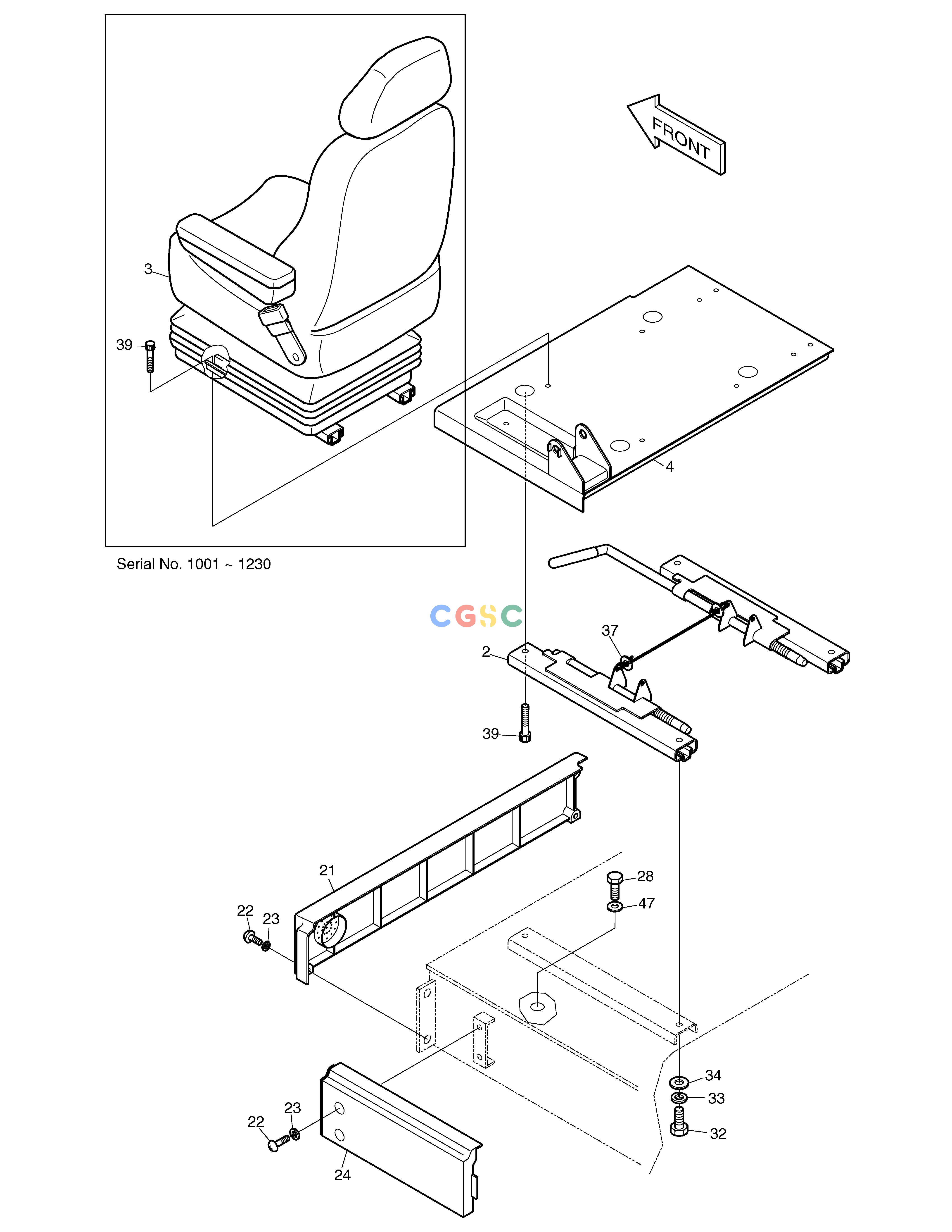 斗山零件查询SEAT & ELECTRIC BOX COVER SOLAR 330LC-V Doosan parts catalog online