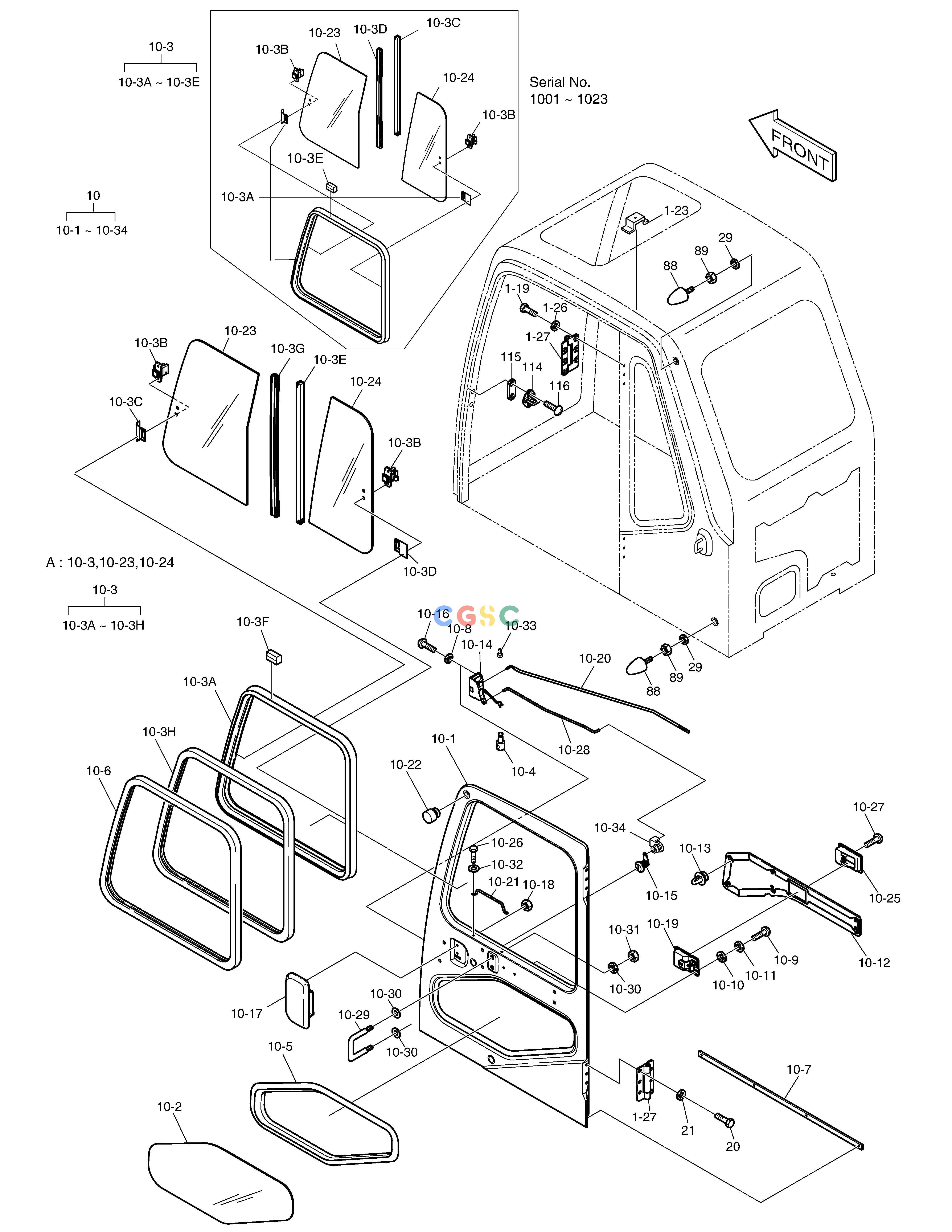 斗山零件查询CABIN(5) SOLAR 330LC-V Doosan parts catalog online