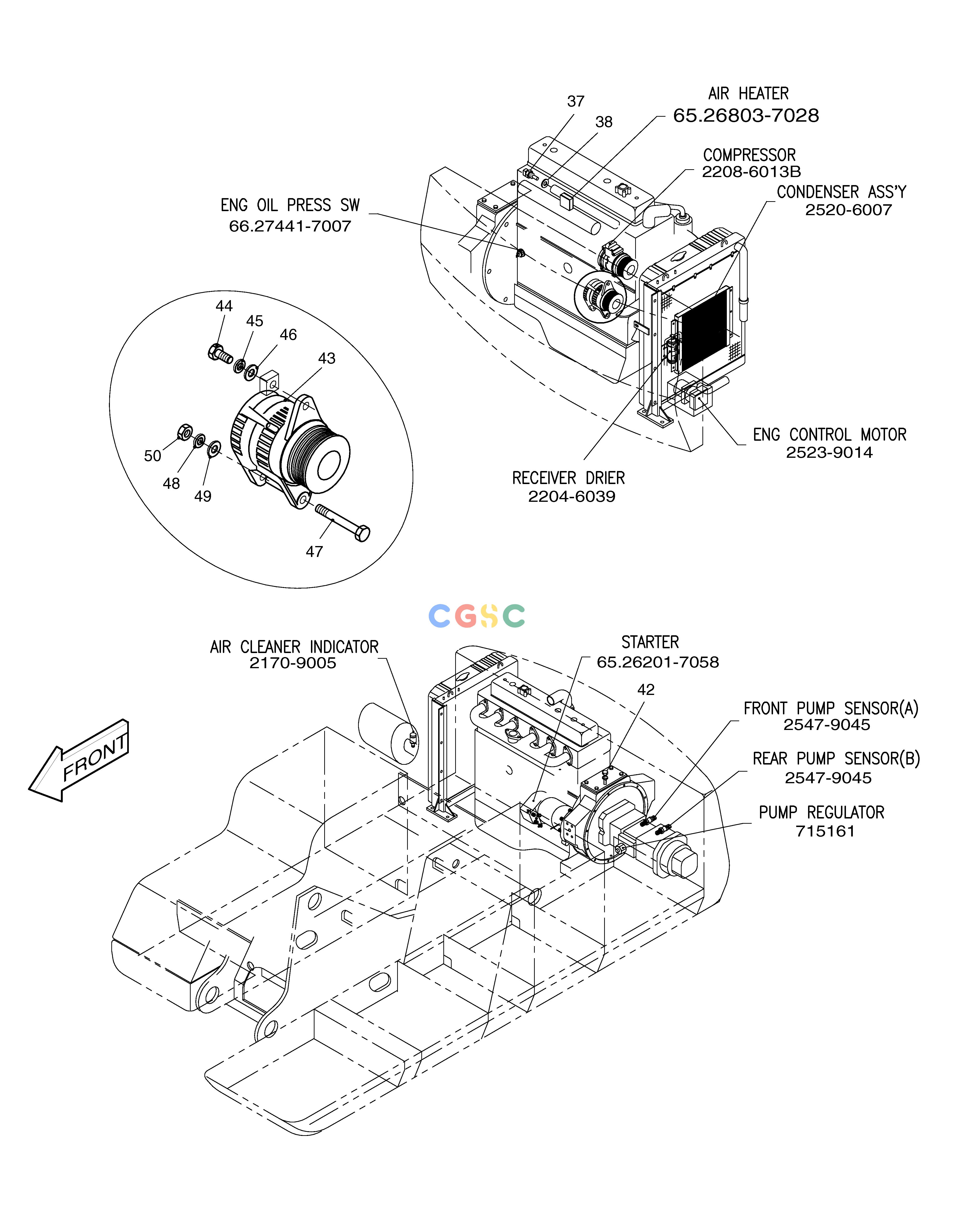 斗山零件查询ELECTRIC PARTS(5)-ENGINE SOLAR 330LC-V Doosan parts catalog online