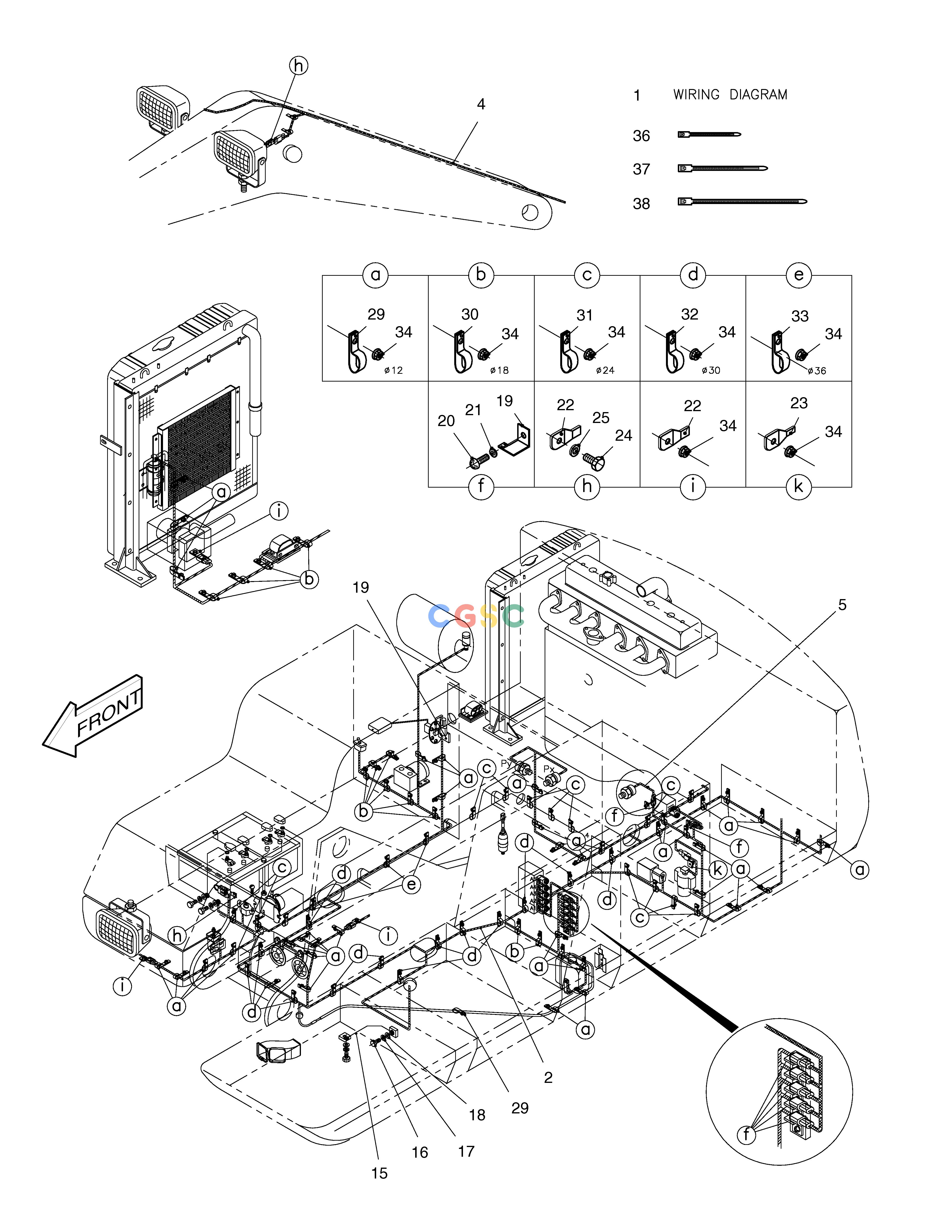 斗山零件查询ELECTRIC WIRING(1)-RELATED PARTS SOLAR 330LC-V Doosan parts catalog online
