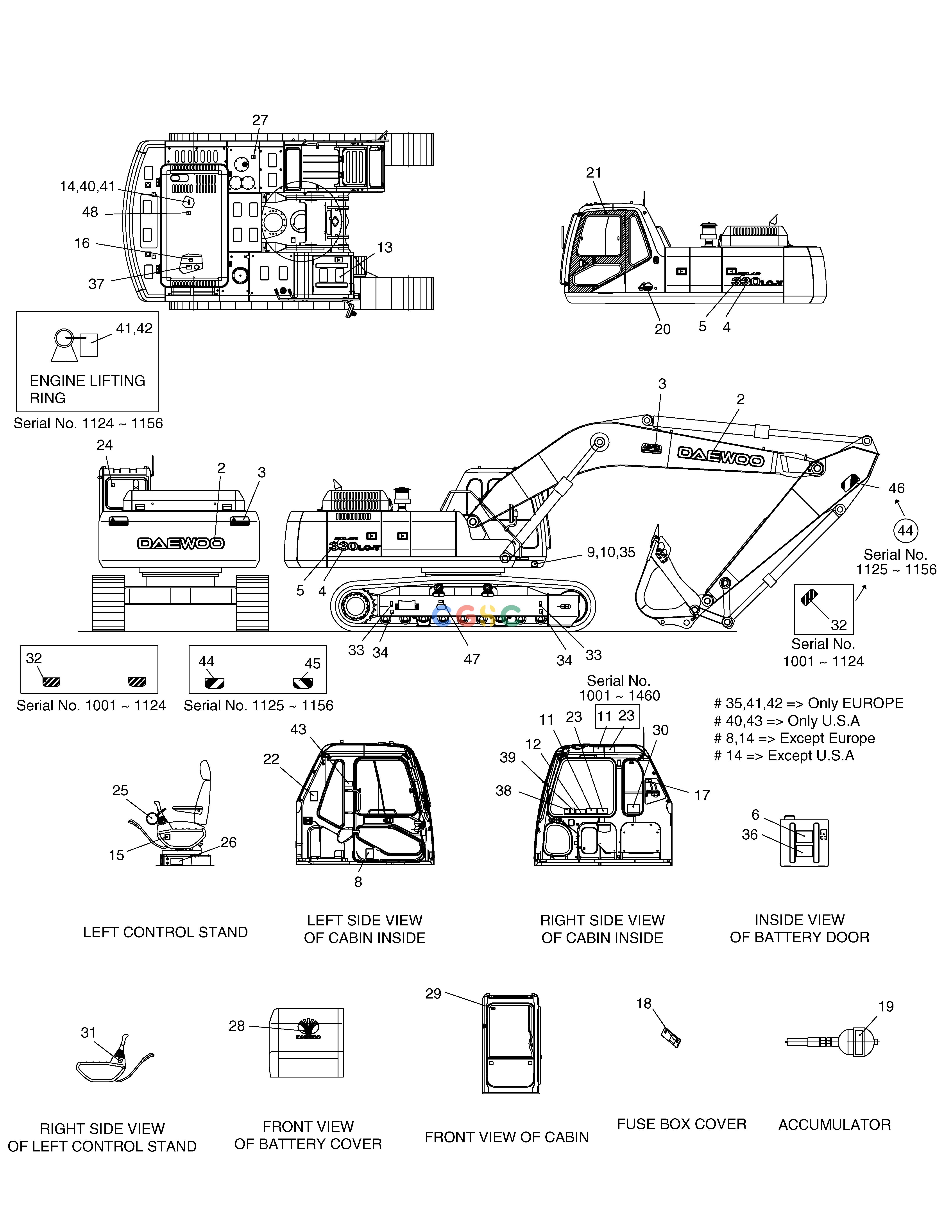 斗山零件查询NAME PLATE-ENGLISH SOLAR 330LC-V Doosan parts catalog online
