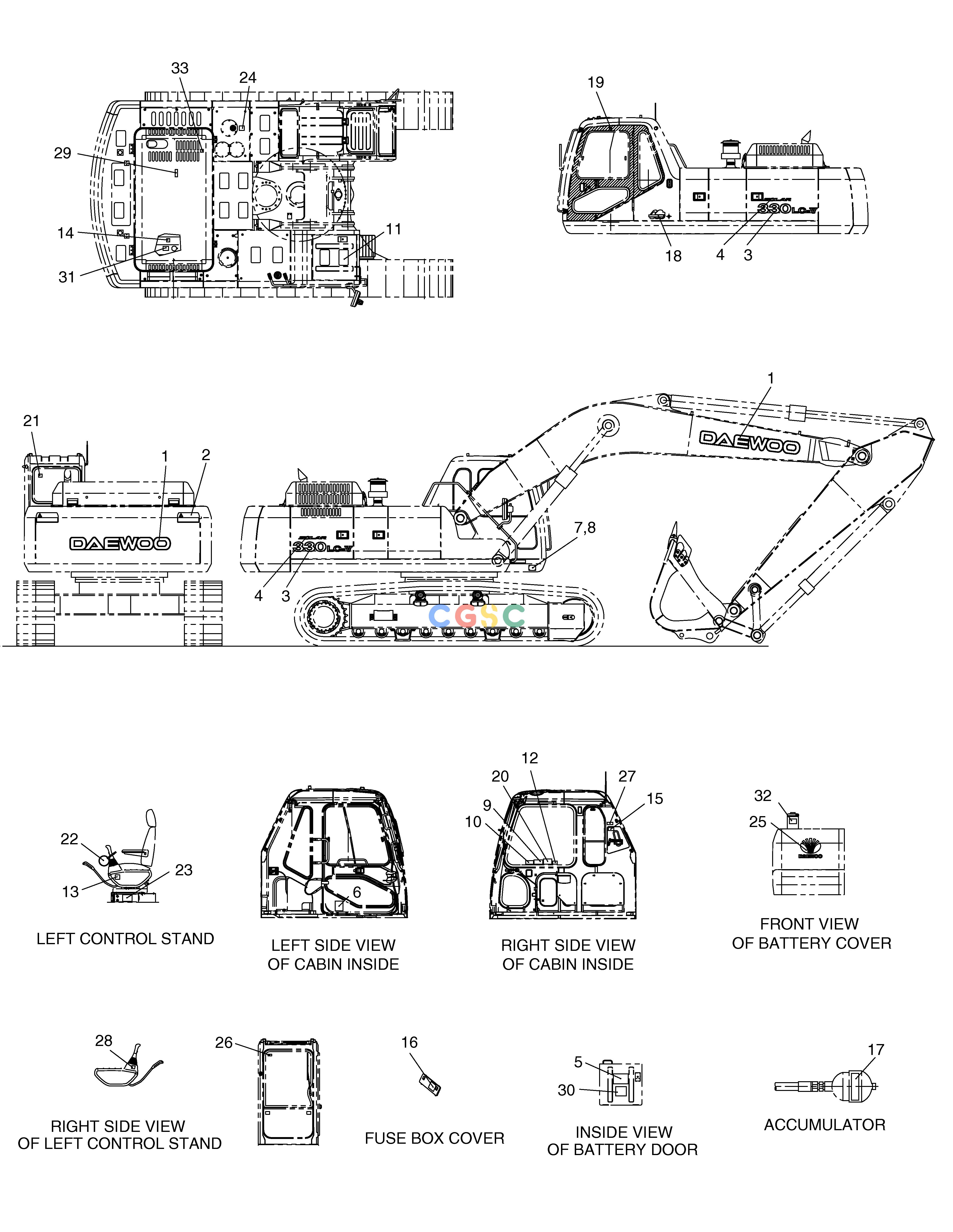 斗山零件查询NAME PLATE-JAPAN SOLAR 330LC-V Doosan parts catalog online