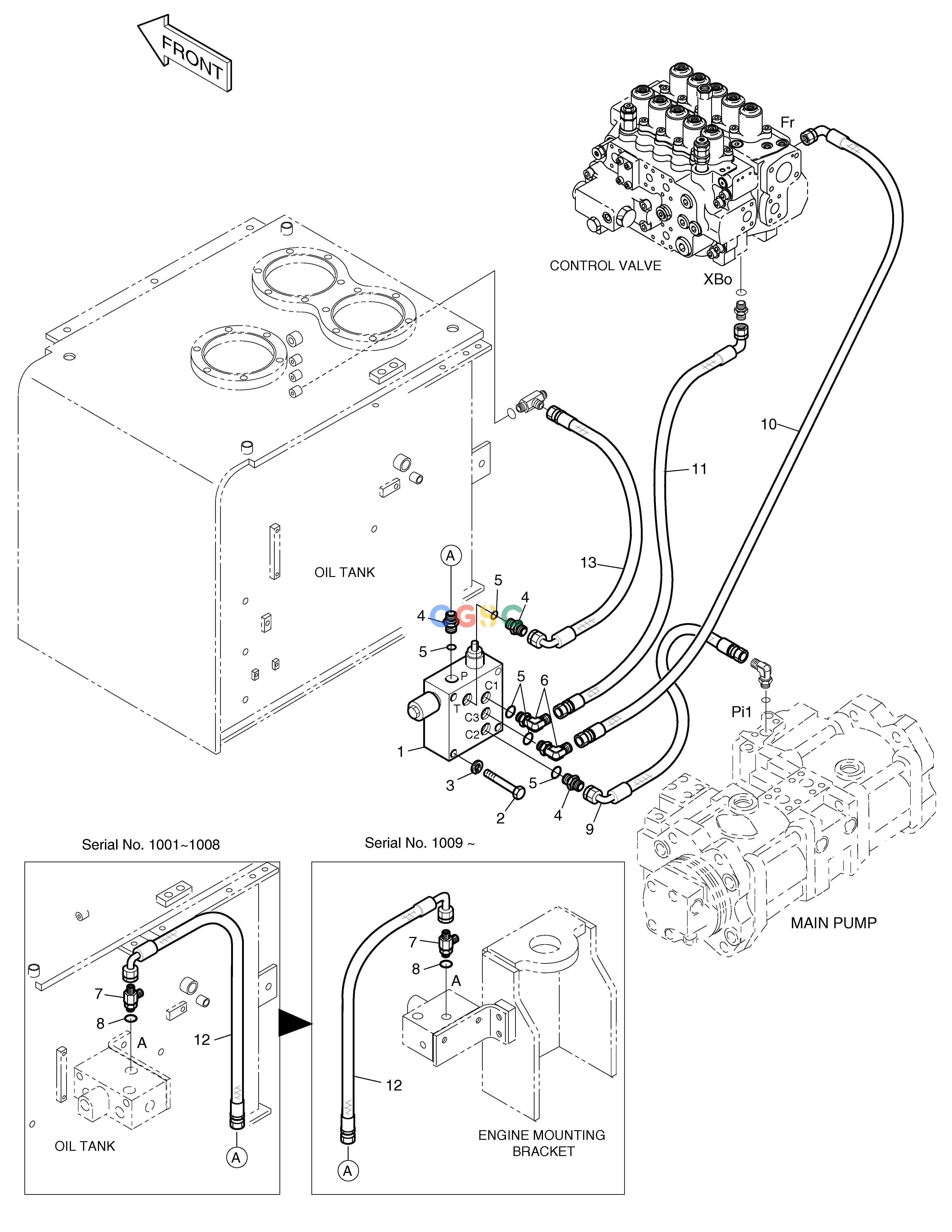 斗山零件查询BREAKER PIPING-PILOT SOLAR 330LC-V Doosan parts catalog online