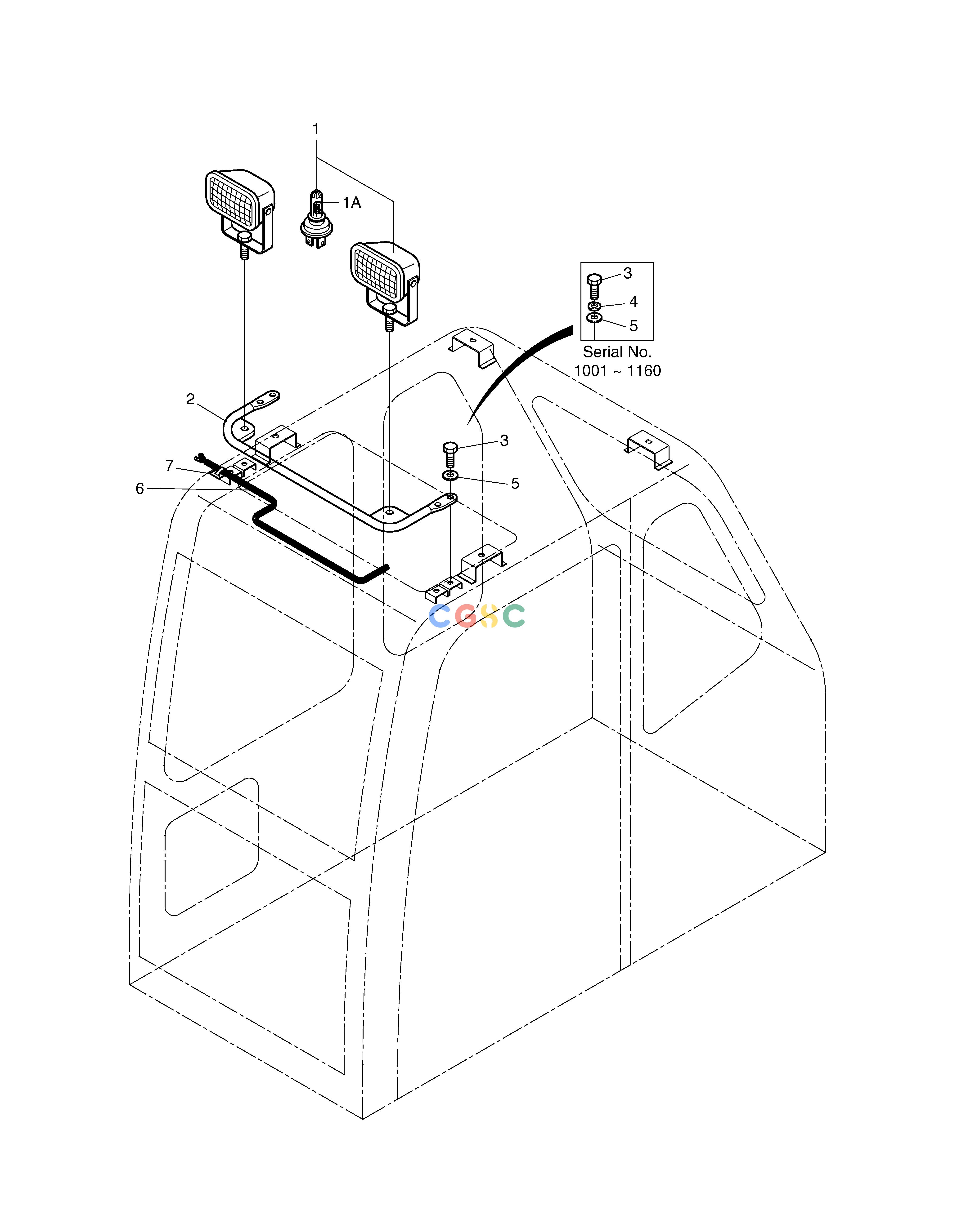斗山零件查询CABIN LAMP SOLAR 330LC-V Doosan parts catalog online