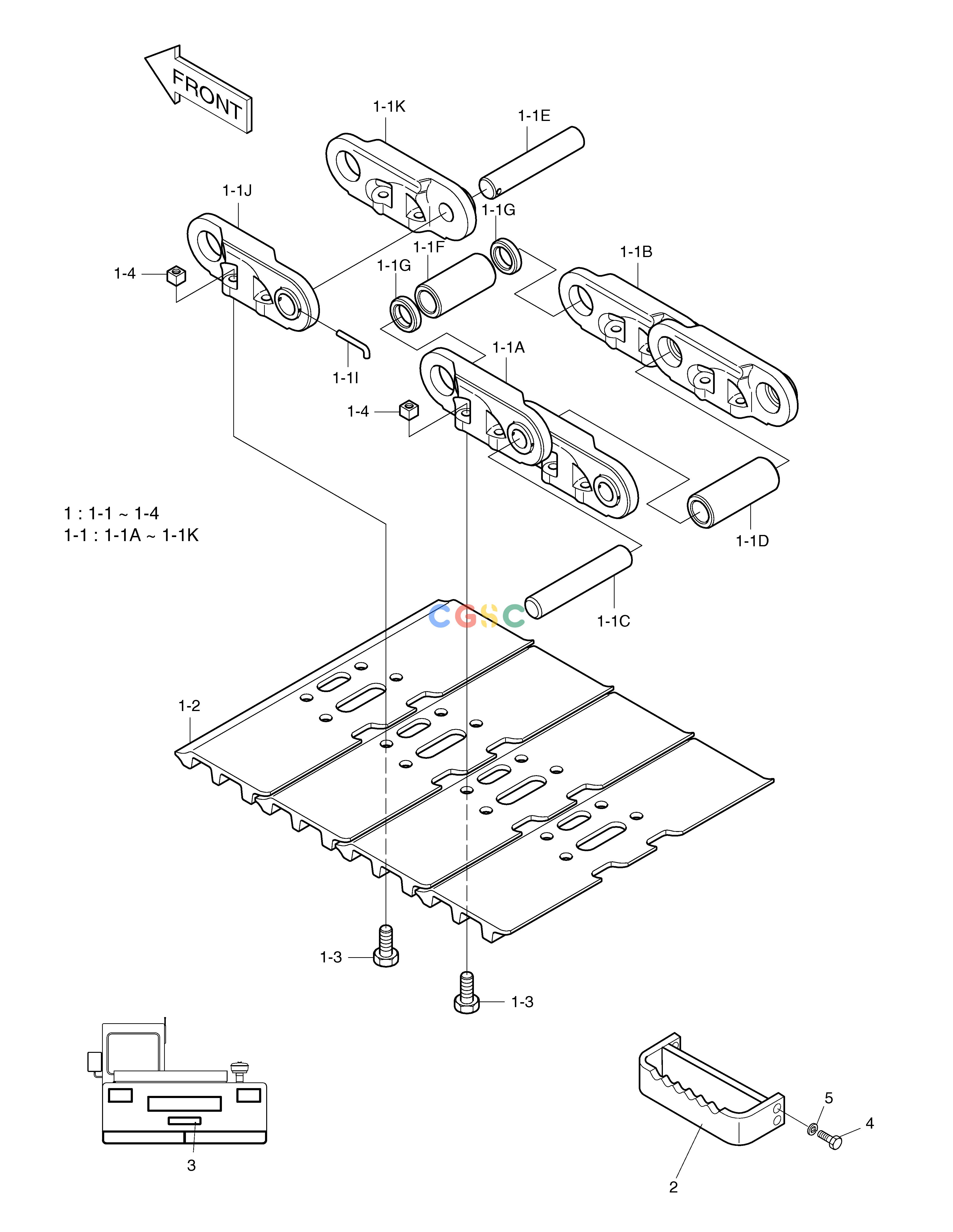 斗山零件查询TRACK SHOE-850mm SOLAR 330LC-V Doosan parts catalog online