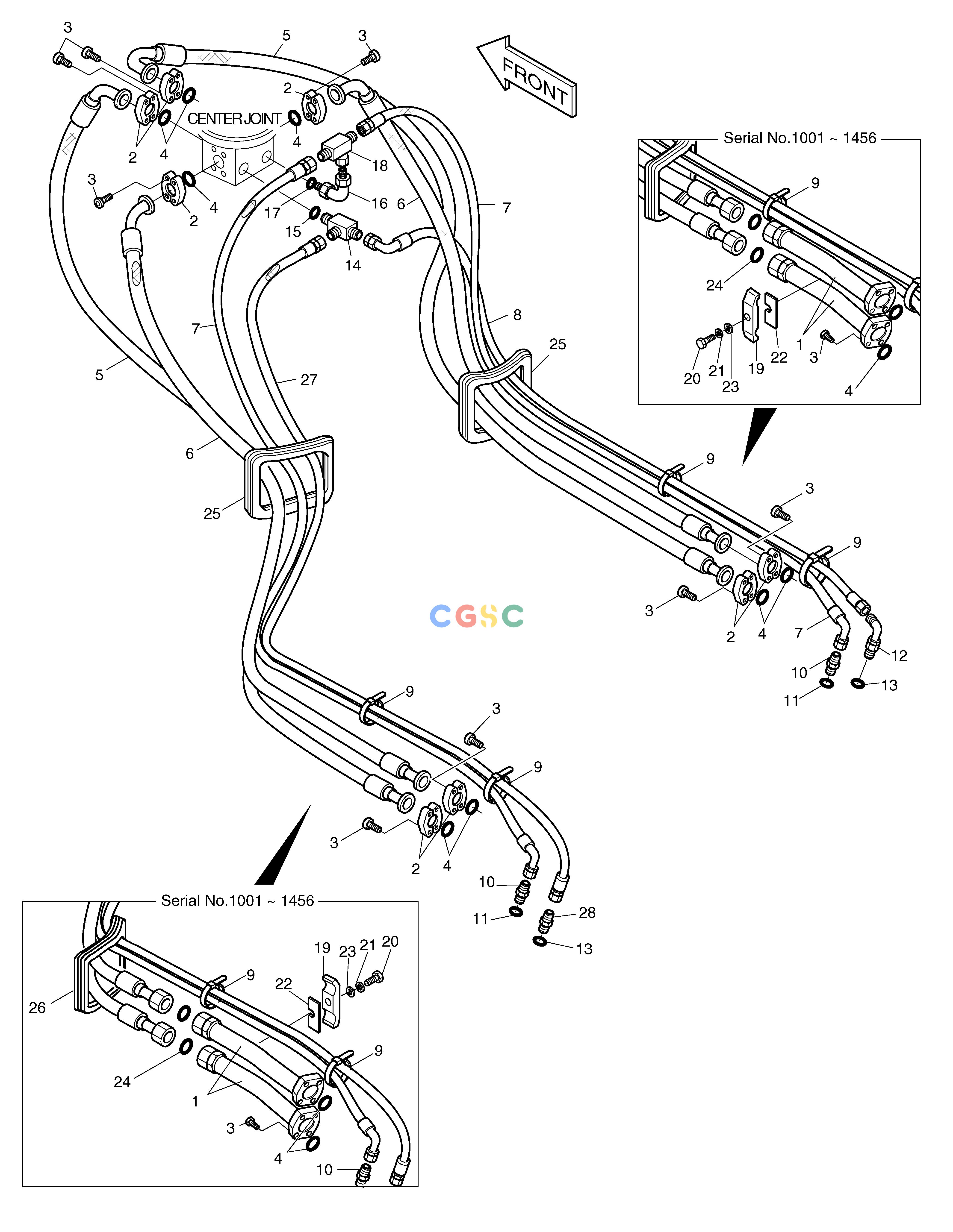 斗山零件查询TRAVEL PIPING-TRACK 3m SOLAR 330LC-V Doosan parts catalog online