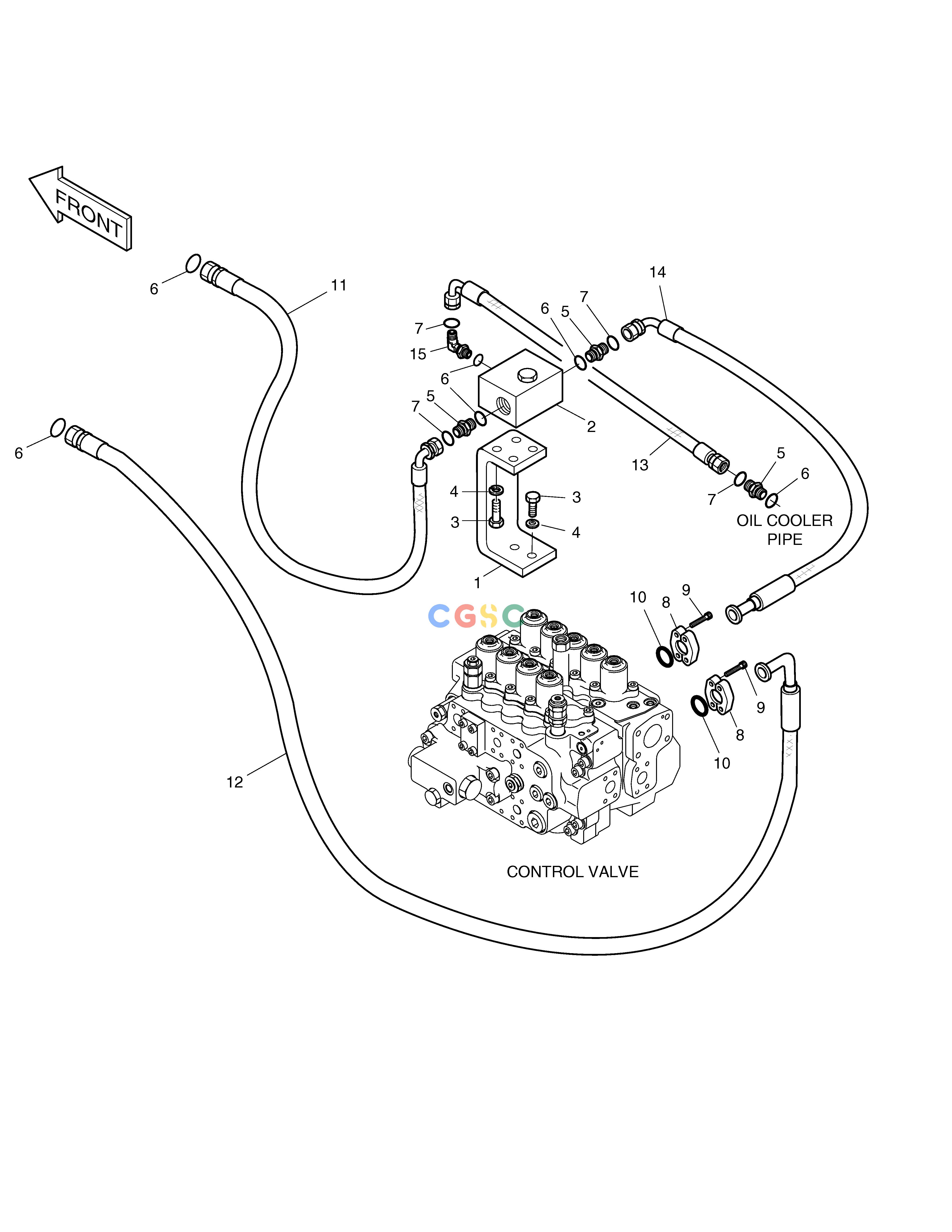 斗山零件查询MAIN PIPING-ONE & TWO WAY SOLAR 330LC-V Doosan parts catalog online