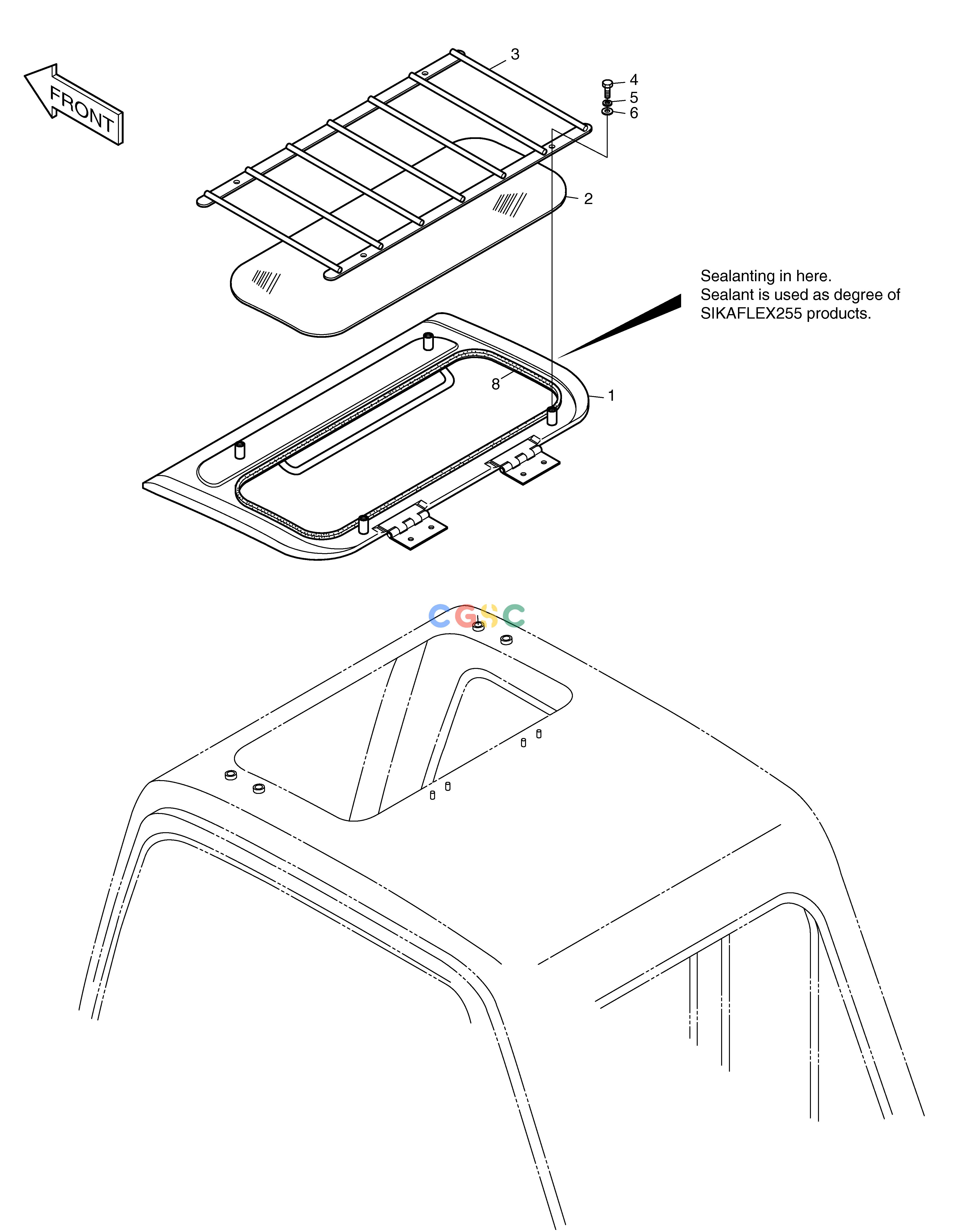 斗山零件查询SUN ROOF ASS'Y SOLAR 330LC-V Doosan parts catalog online