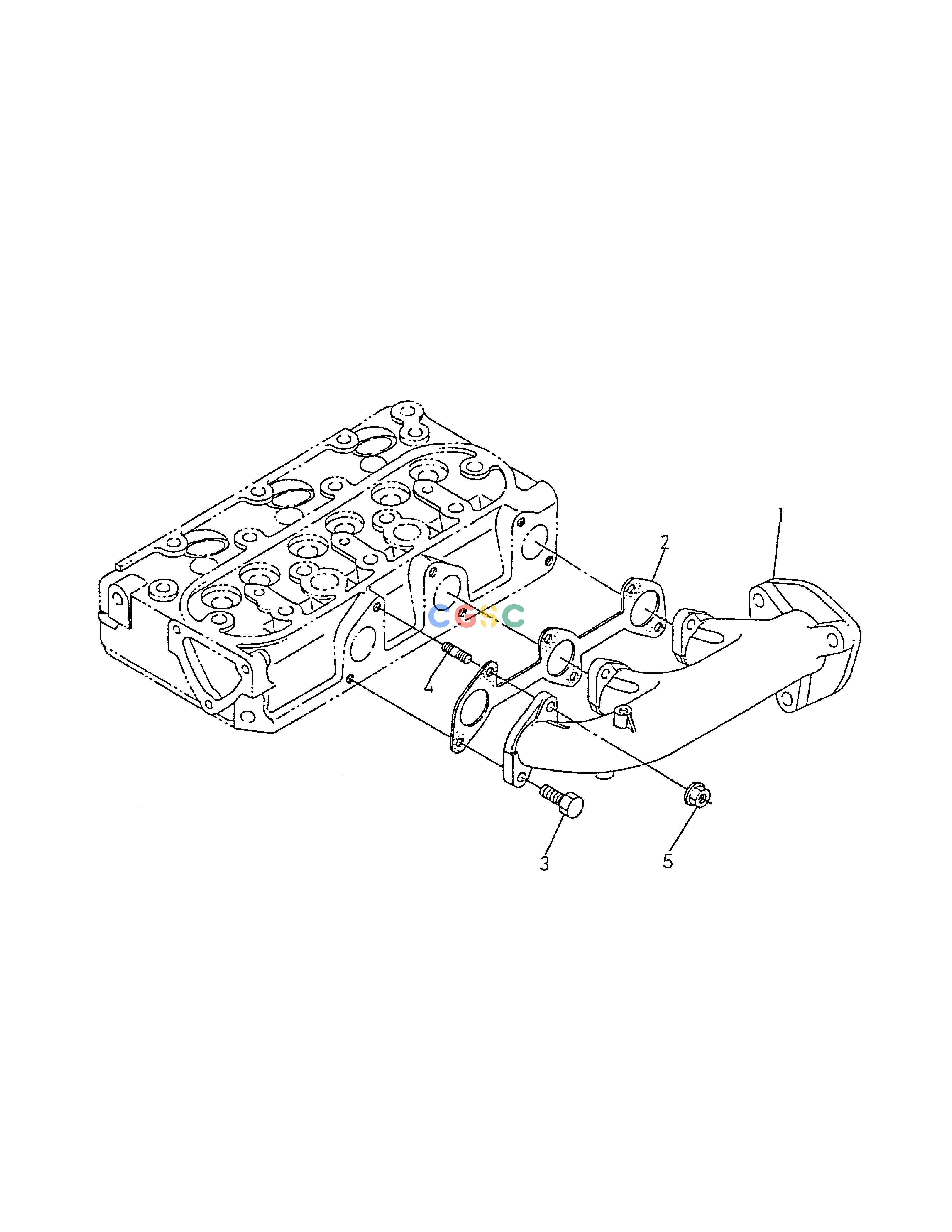 斗山零件查询EXHAUST MANIFOLD SOLAR 015 Doosan parts catalog online